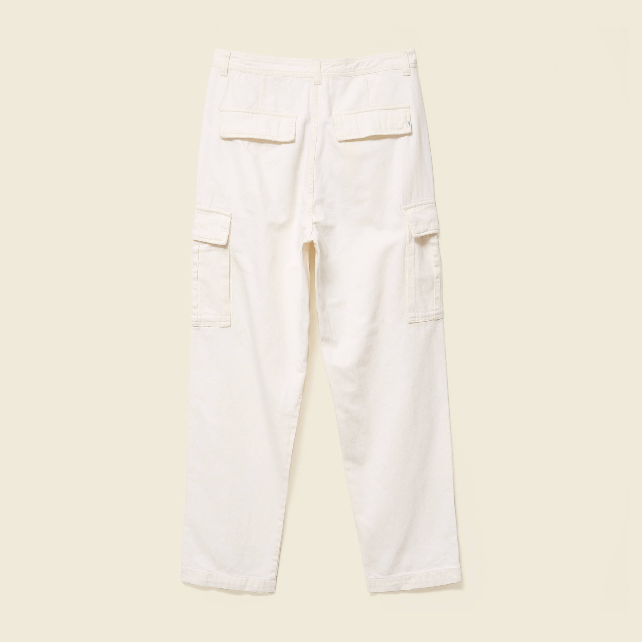 Pantalon cargo large longueur 32 ecru homme