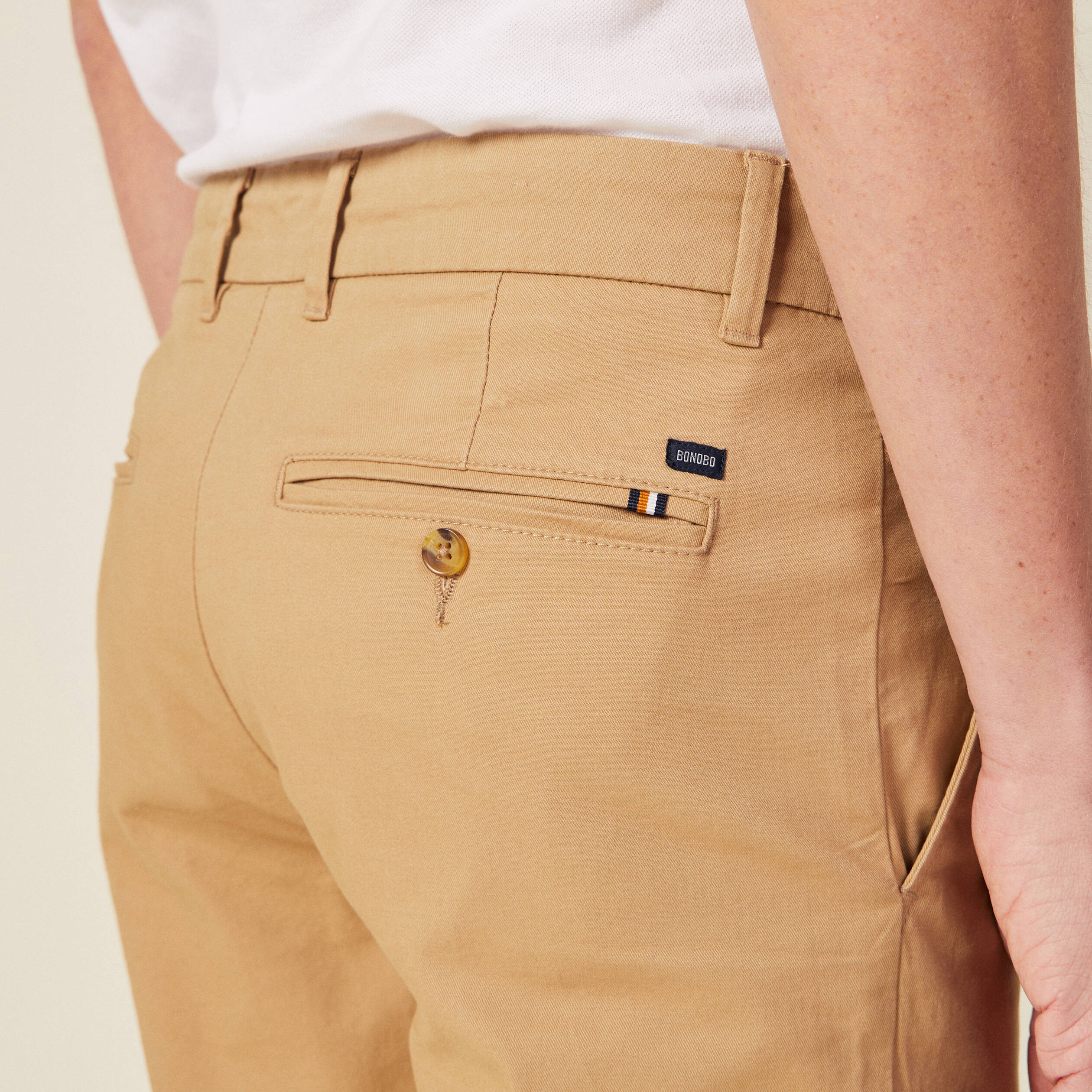 Pantalon slim Instinct chino beige homme