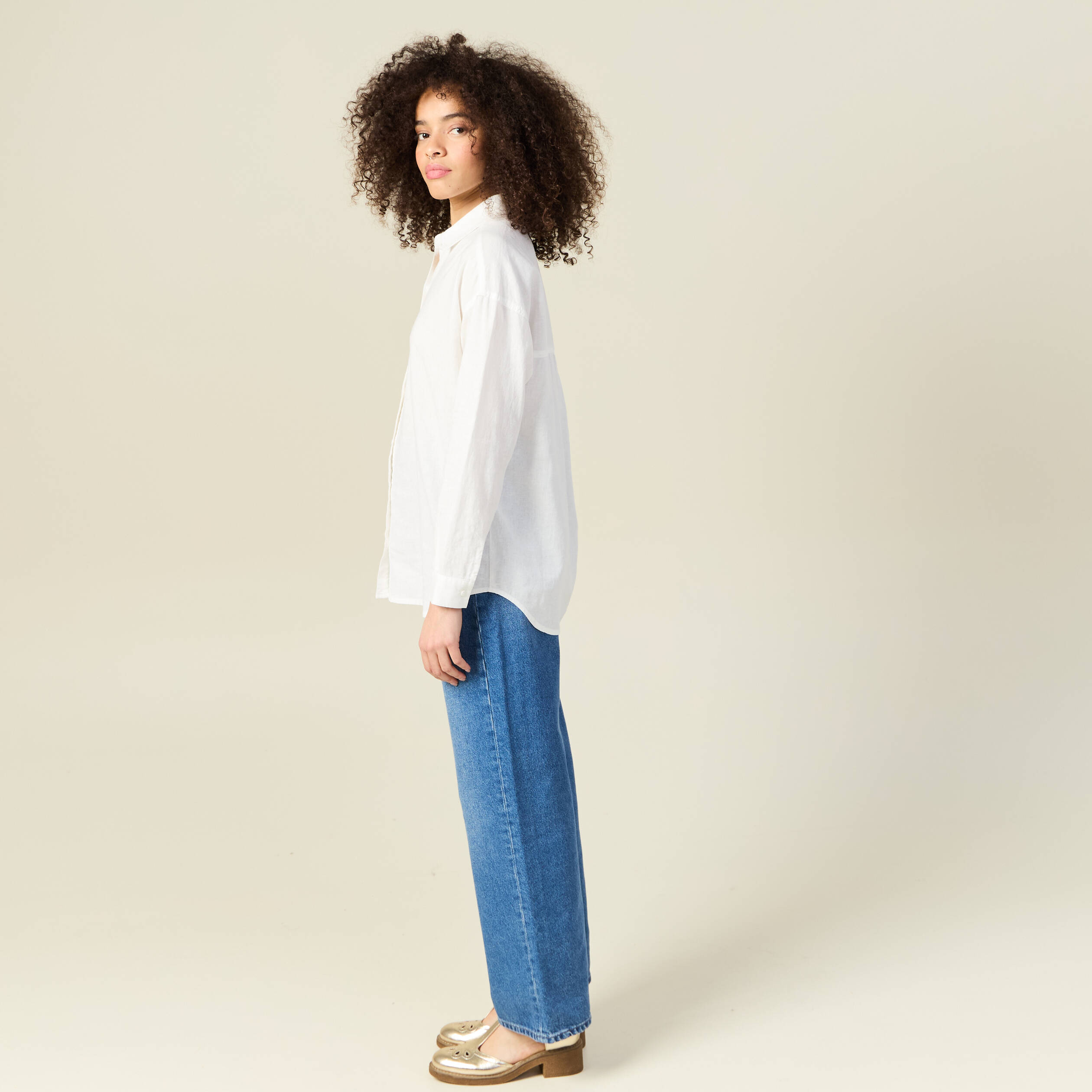 chemise manches longues ecru femme Chemise manches longues ecru femme