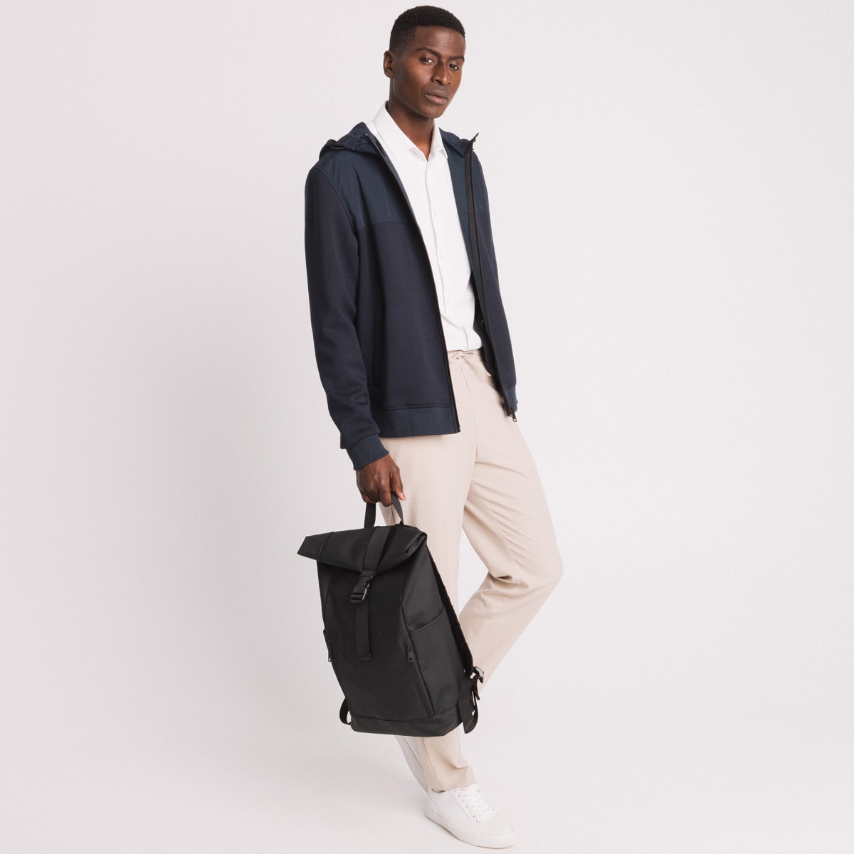 sweat zippe a capuche bleu marine homme Sweat zippé à capuche bleu marine homme