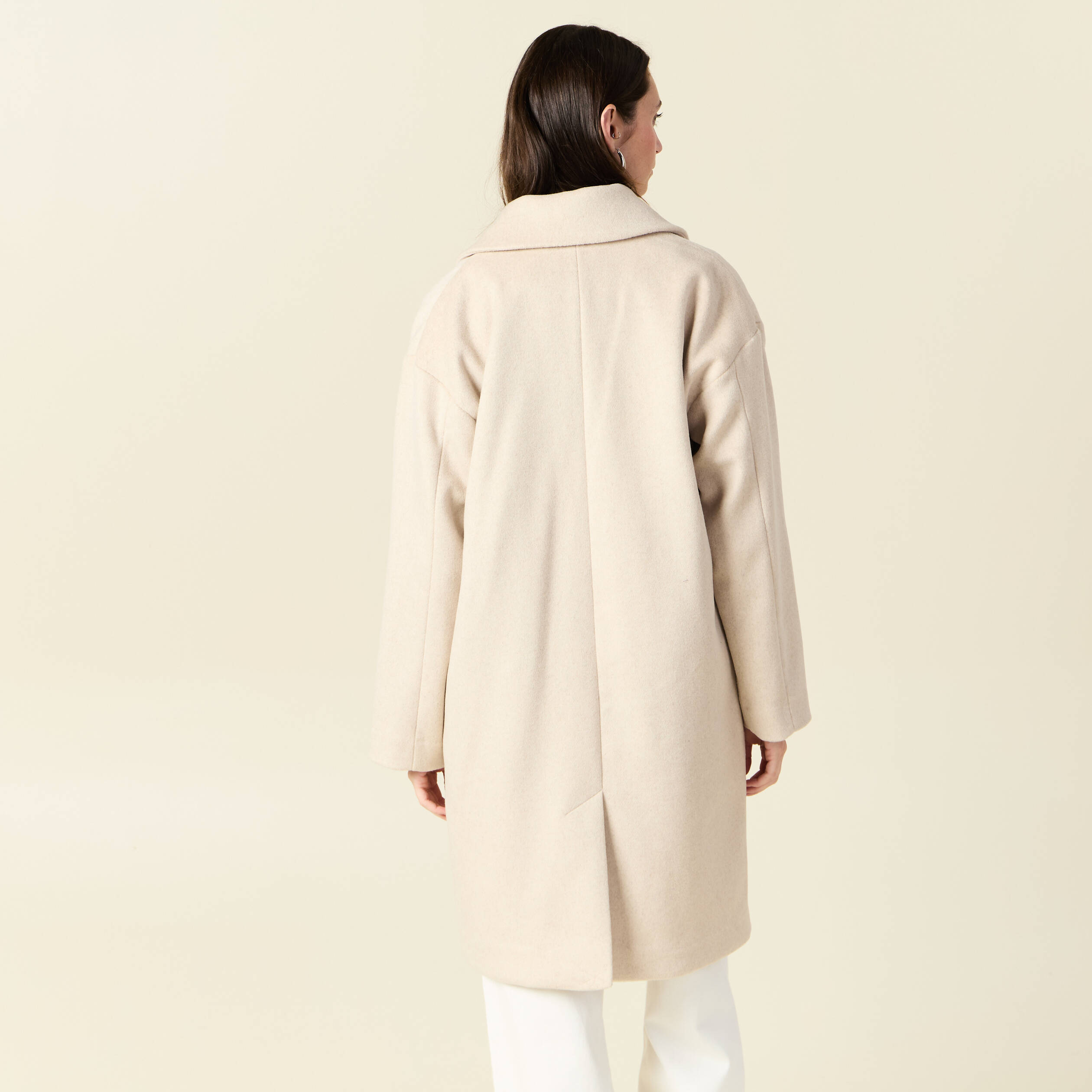 manteau long oversize creme femme Manteau long oversize creme femme