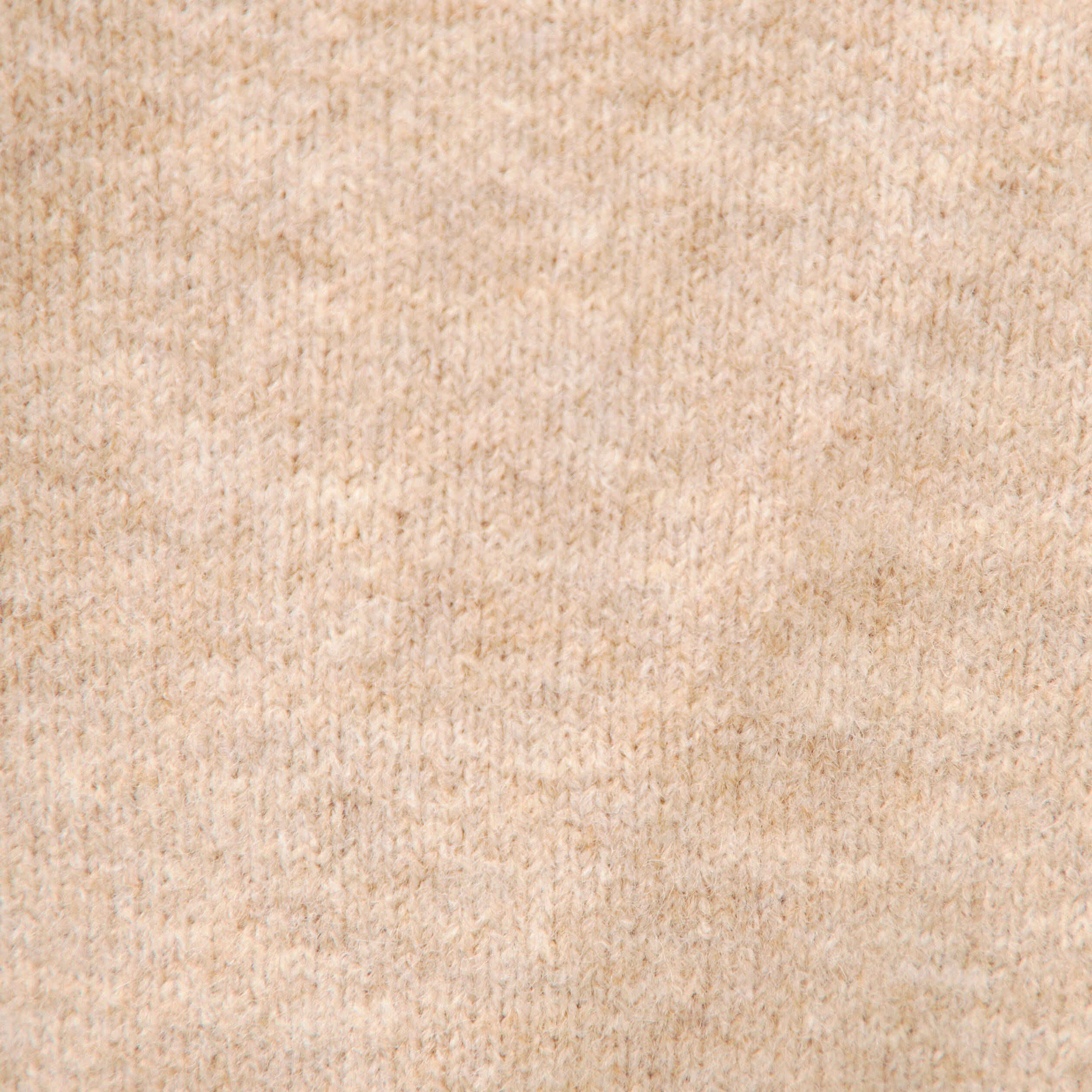 Pull droit col rond manches longues creme femme