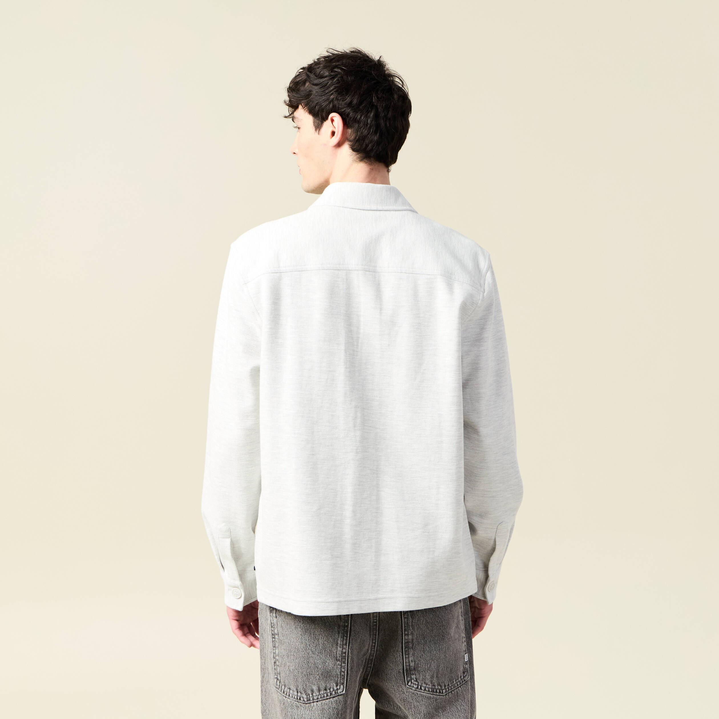 Surchemise manches longues ecru homme