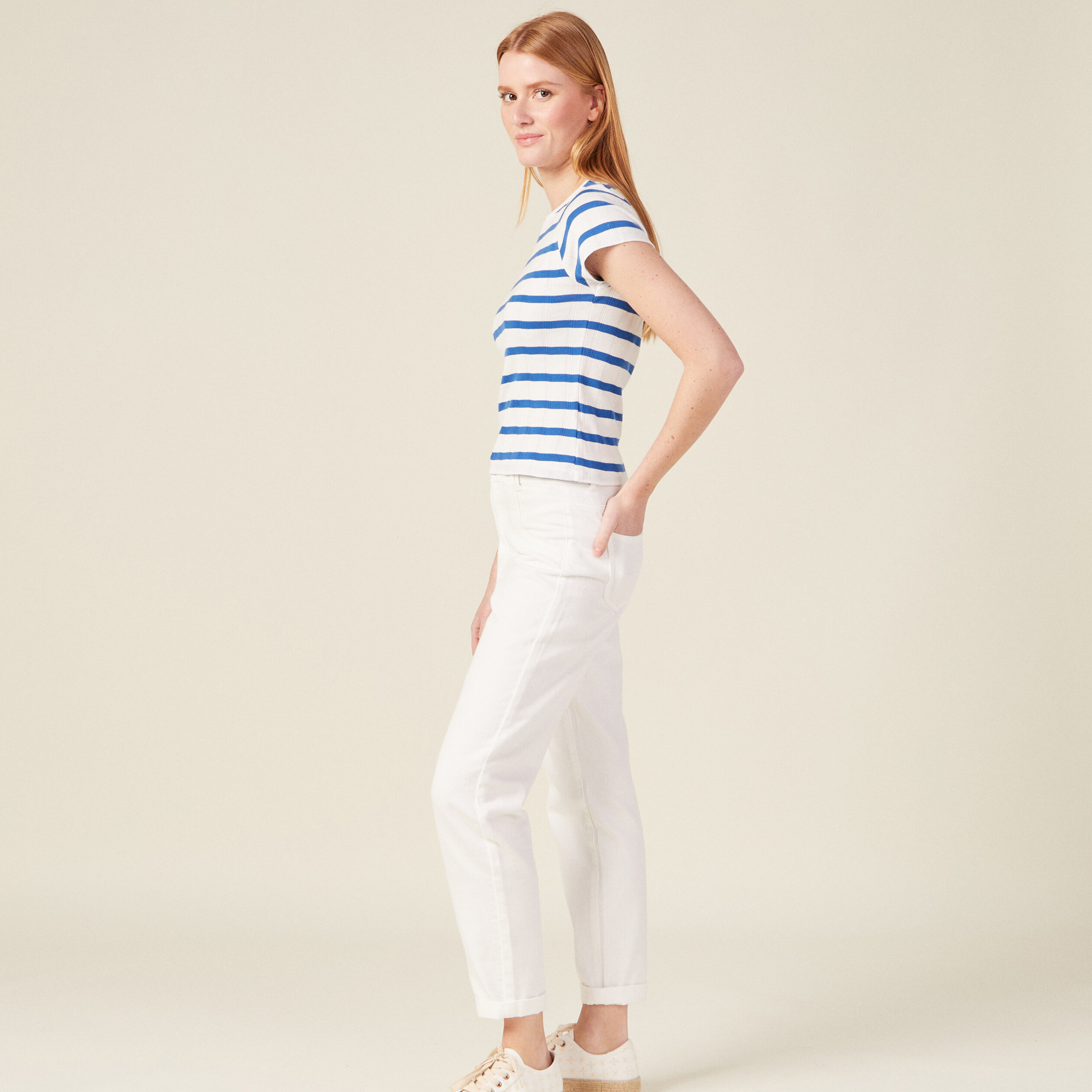 T-shirt manches courtes bleu electrique femme
