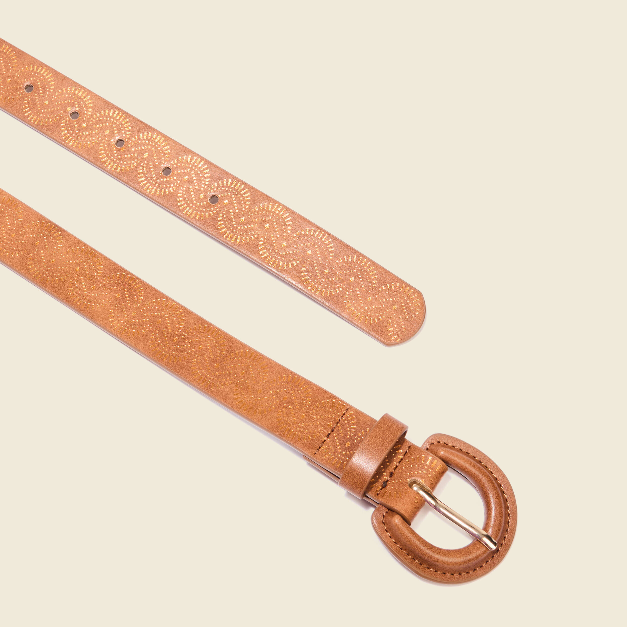 Ceinture avec boucle marron femme