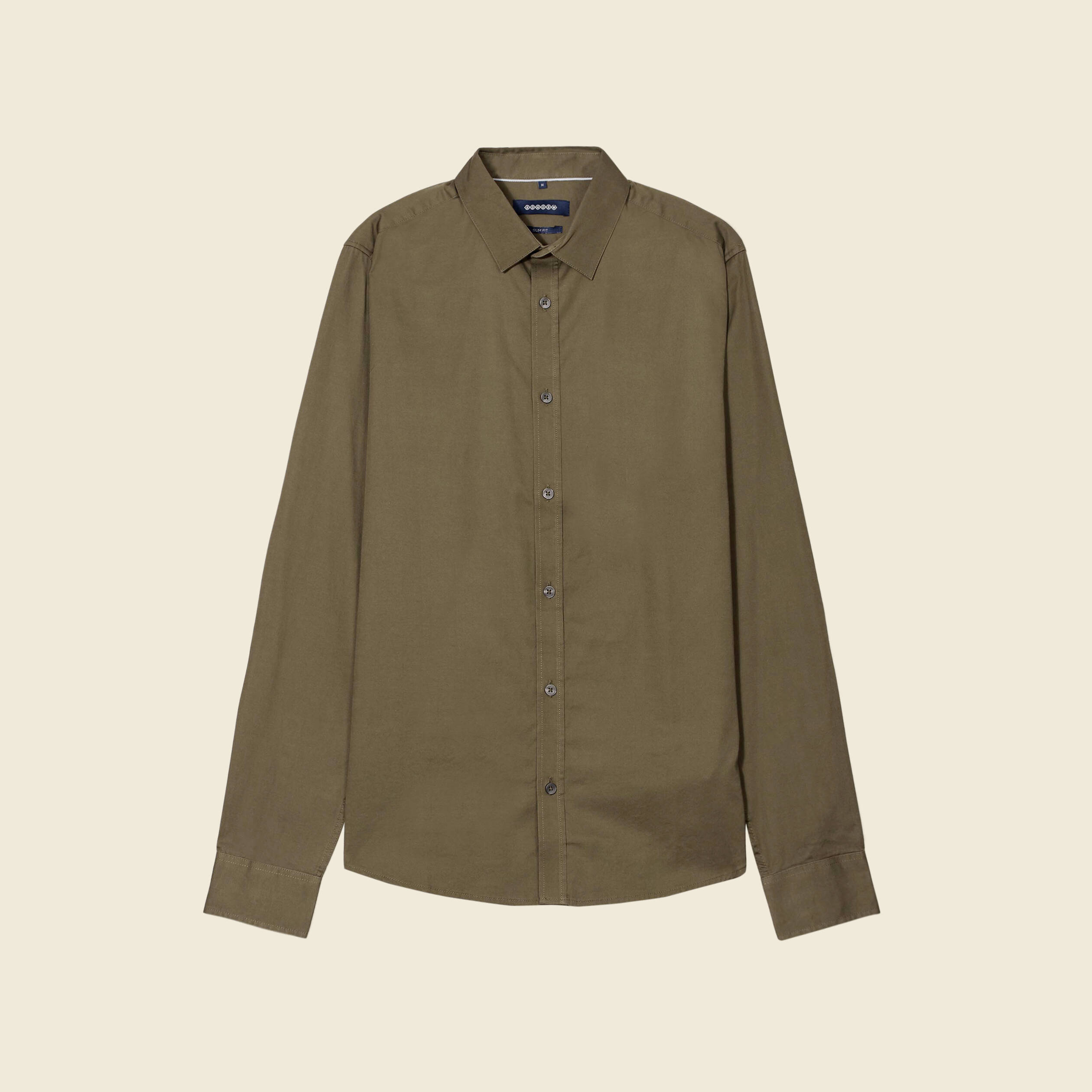 chemise manches longues vert kaki homme Chemise manches longues vert kaki homme