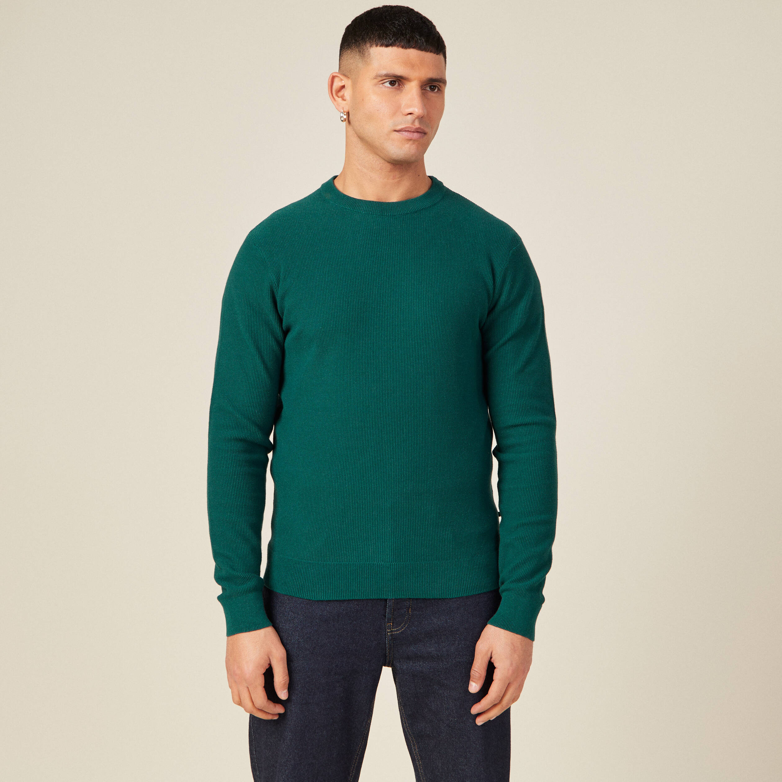 pull eco responsable vert canard homme Pull éco-responsable vert canard homme