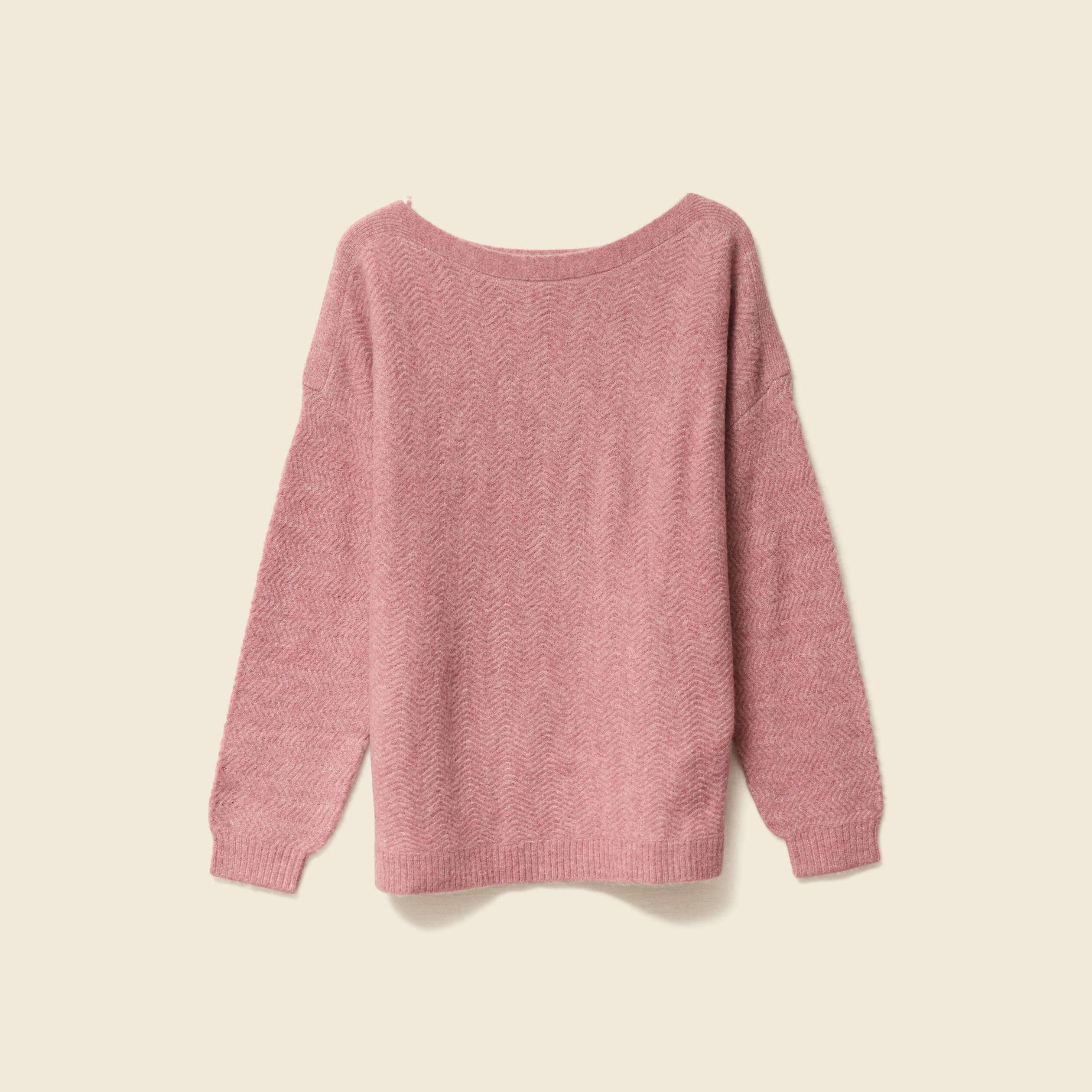 Pull manches longues rose pastel femme