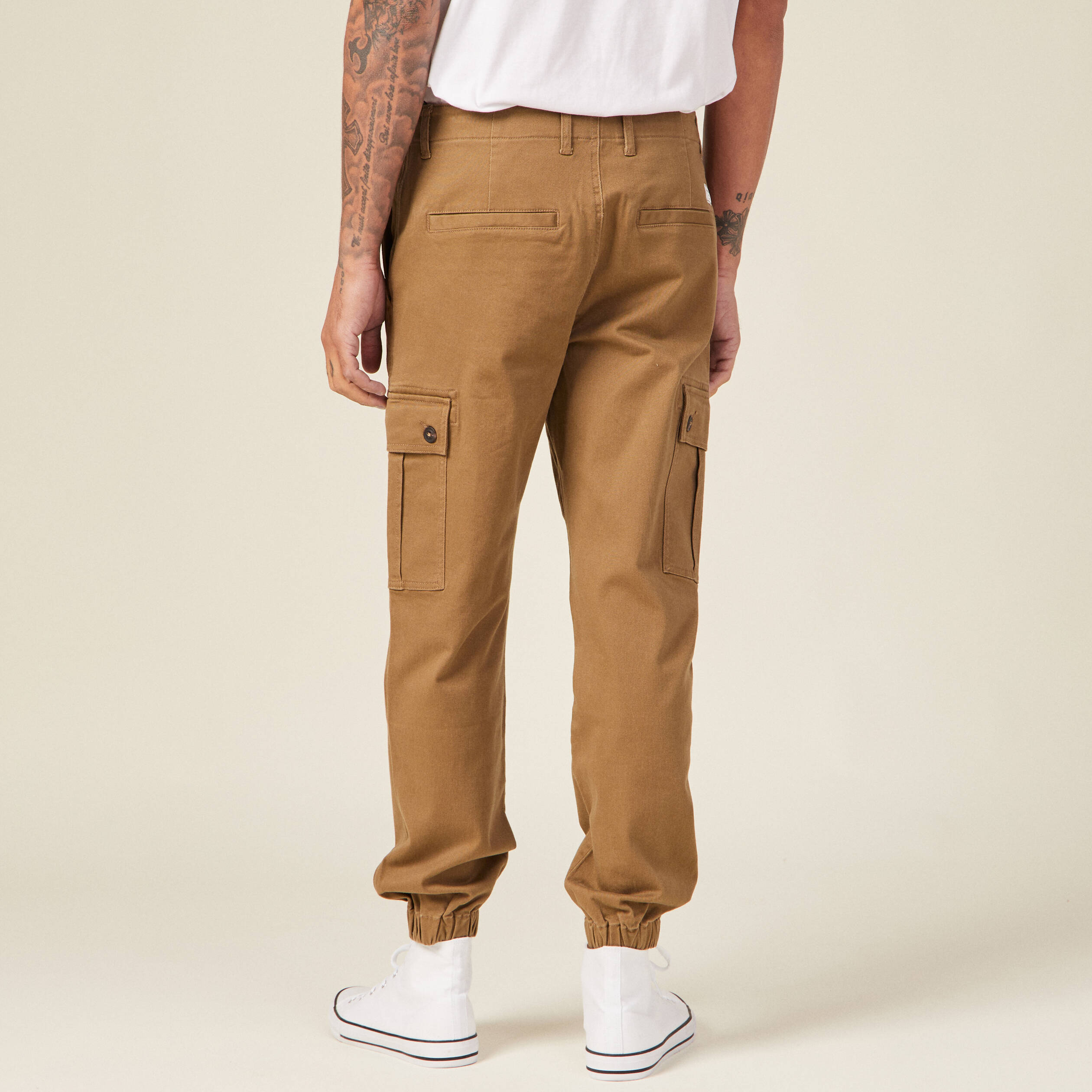 Pantalon Décontracté Abrams Beige/marron - Taille 52, Occasion Très Bon état, Style Casual