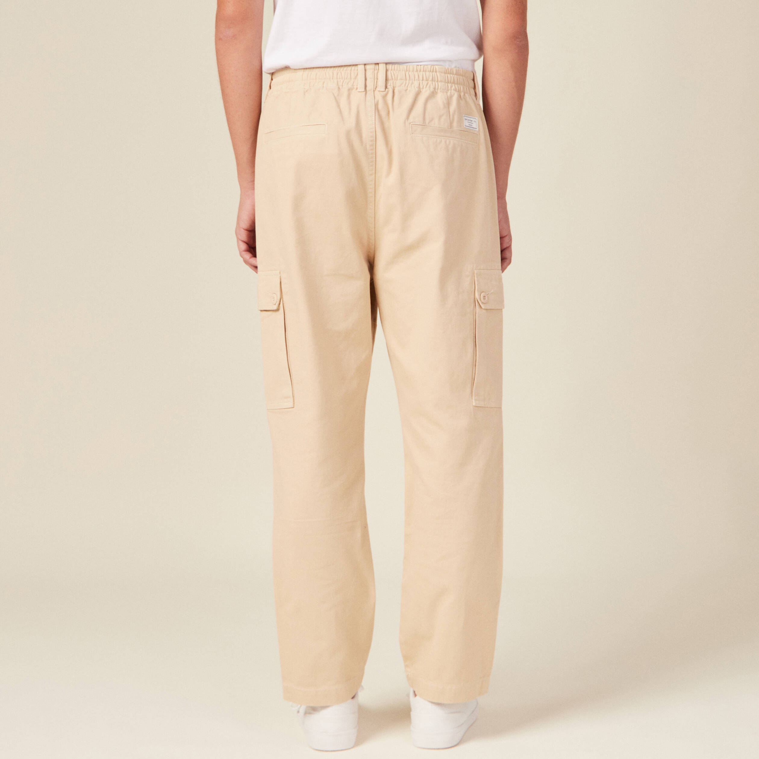 Pantalon cargo beige homme