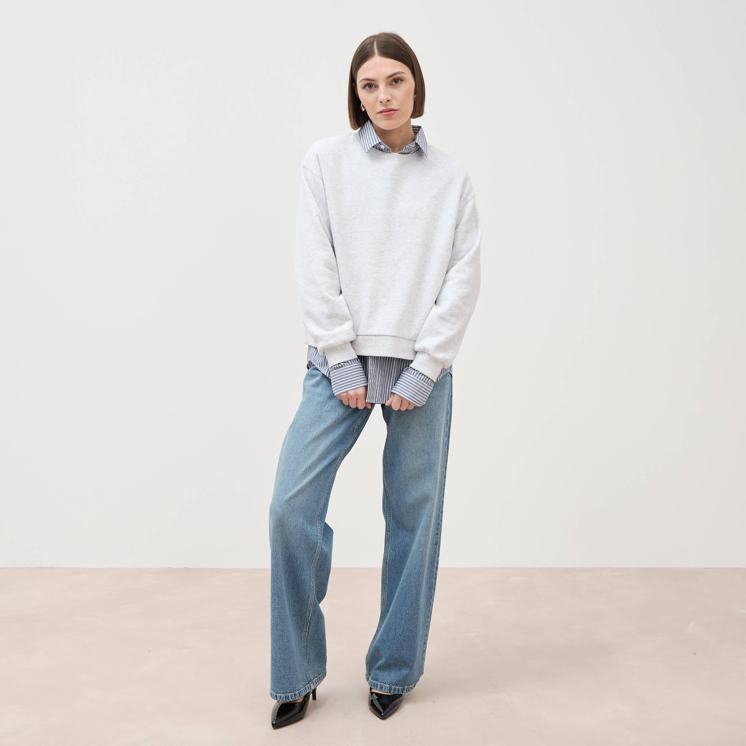 Jeans large taille standard denim used femme