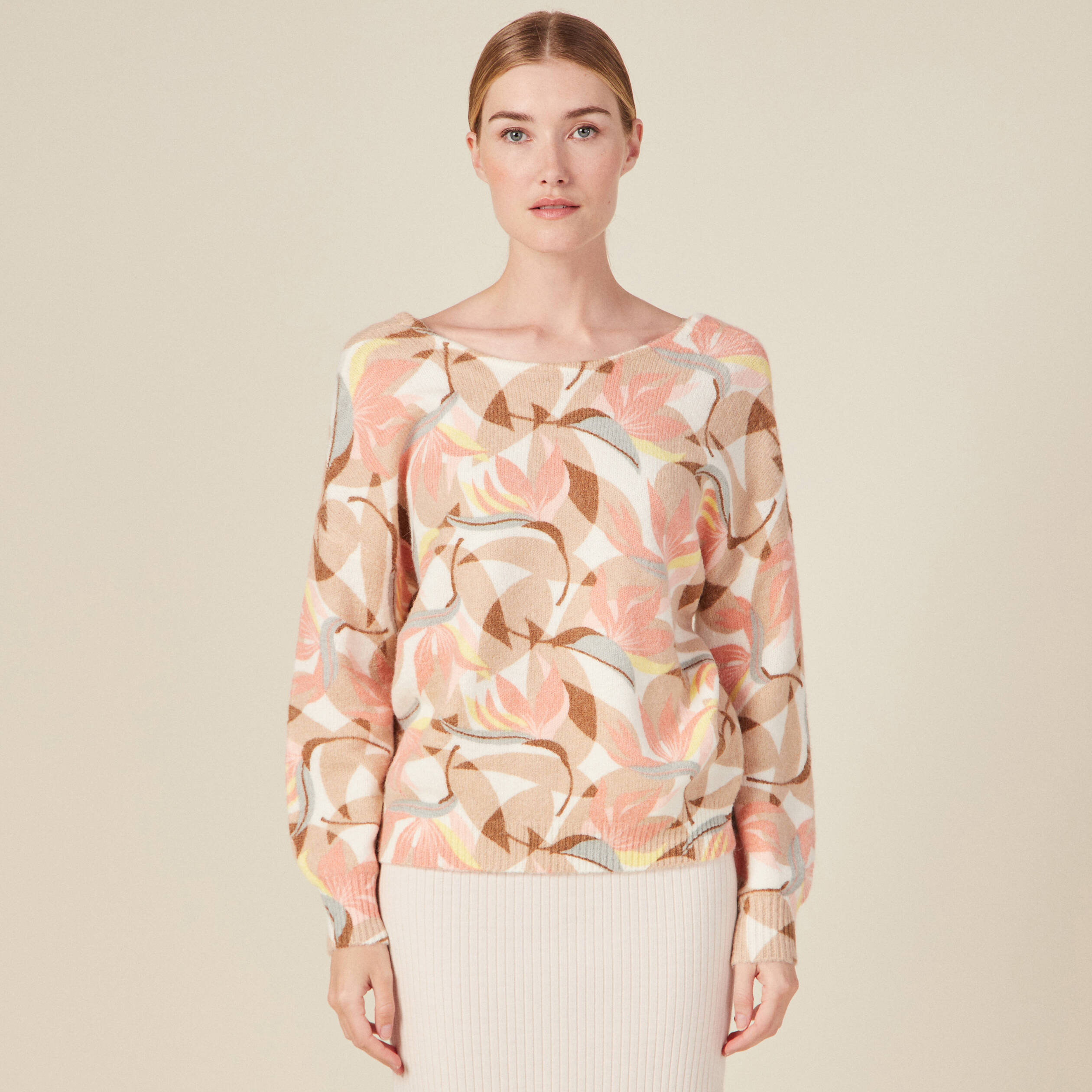 pull manches longues beige femme Pull manches longues beige femme