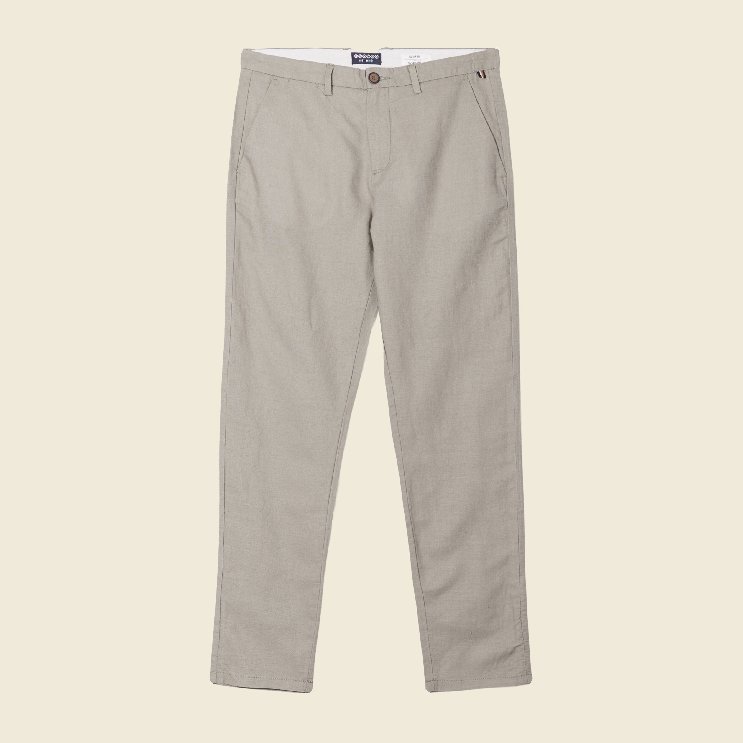 Pantalon slim éco-responsable vert kaki homme