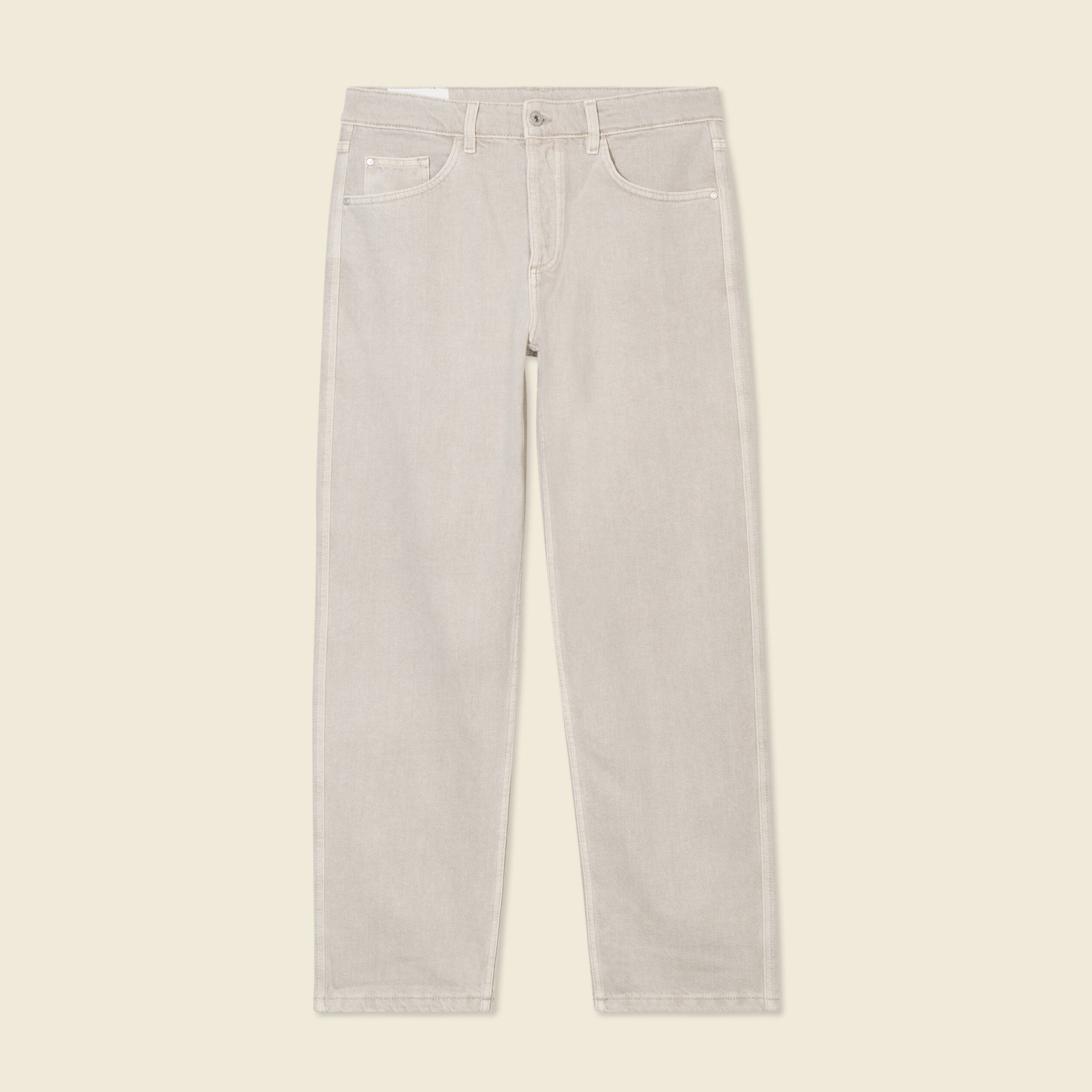 jeans large 5 poches denim snow gris homme Jeans large 5 poches denim snow gris homme