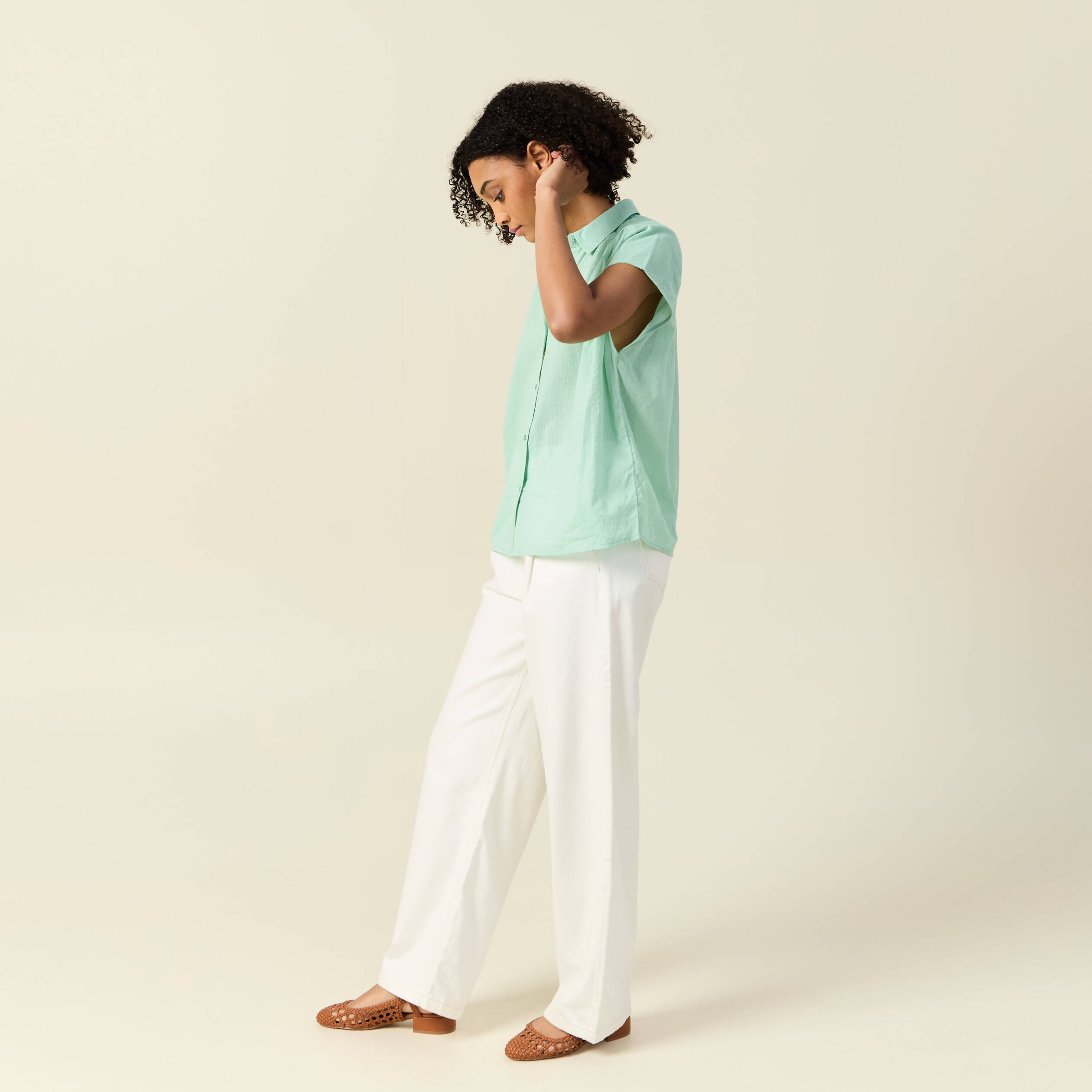 Haut Femme Sans Manches ALEXON Vert - Taille 14 - Polyester Léger - État Neuf Sans étiquettes