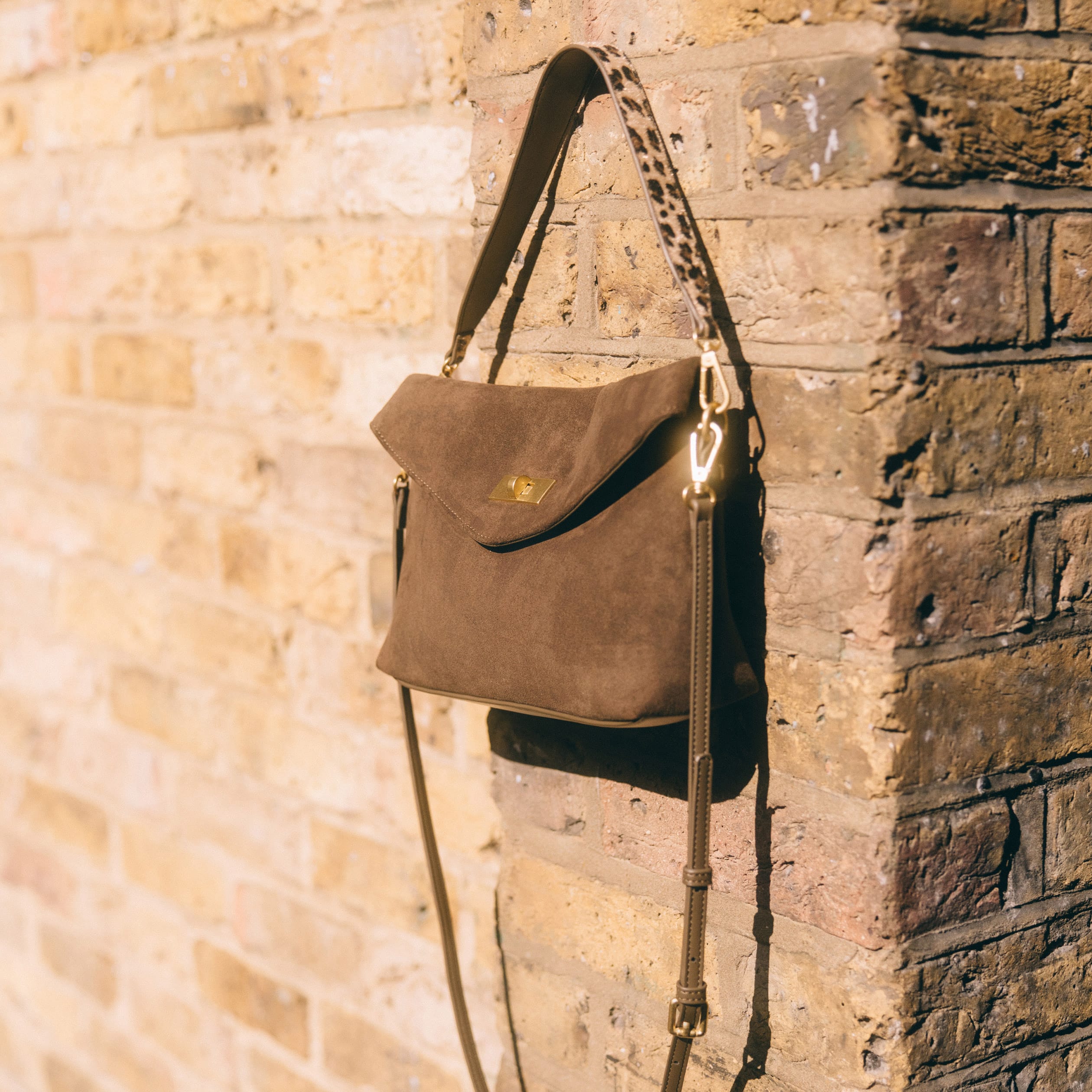 Sac bandouli&egrave;re avec doublure vert kaki femme