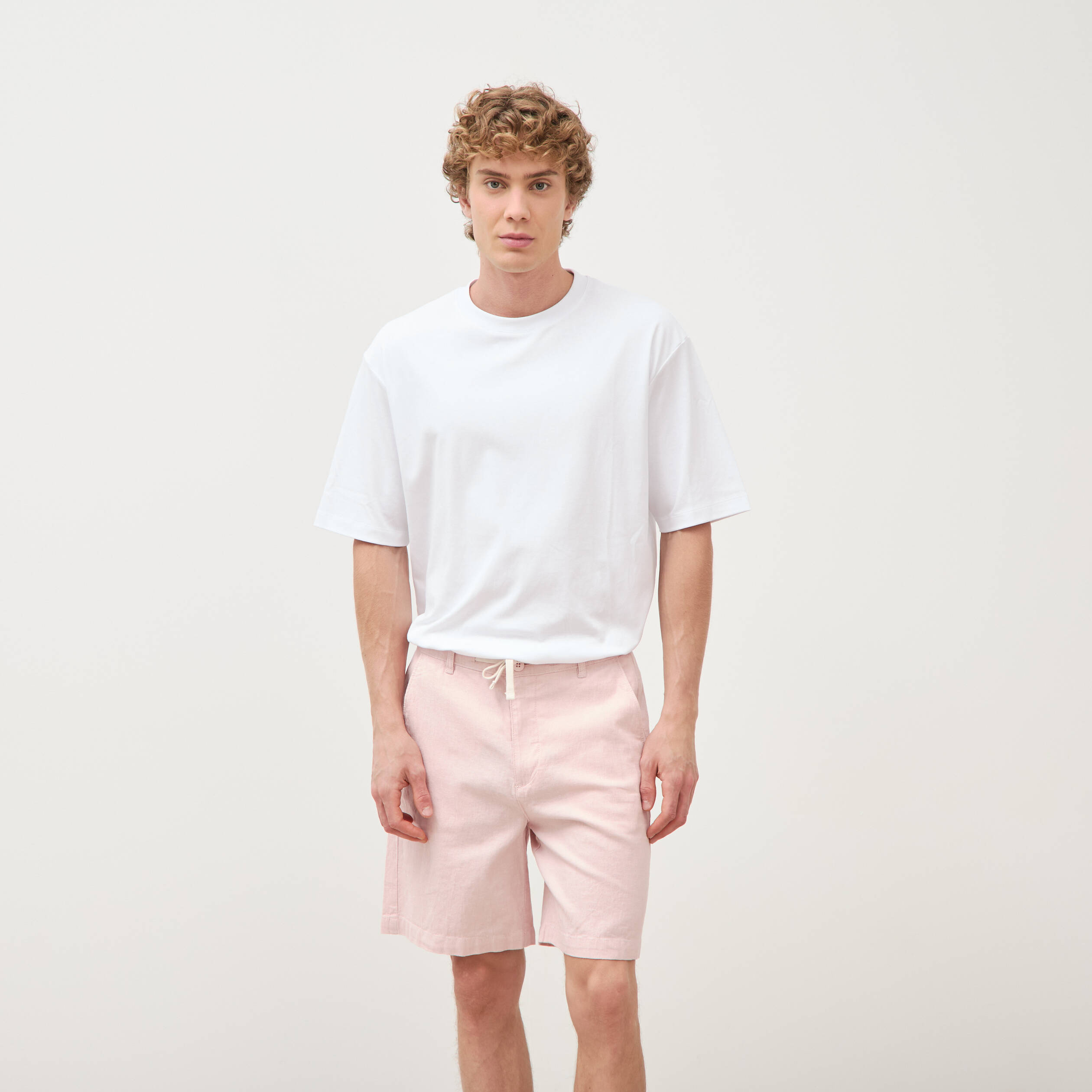Bermuda rose pastel homme