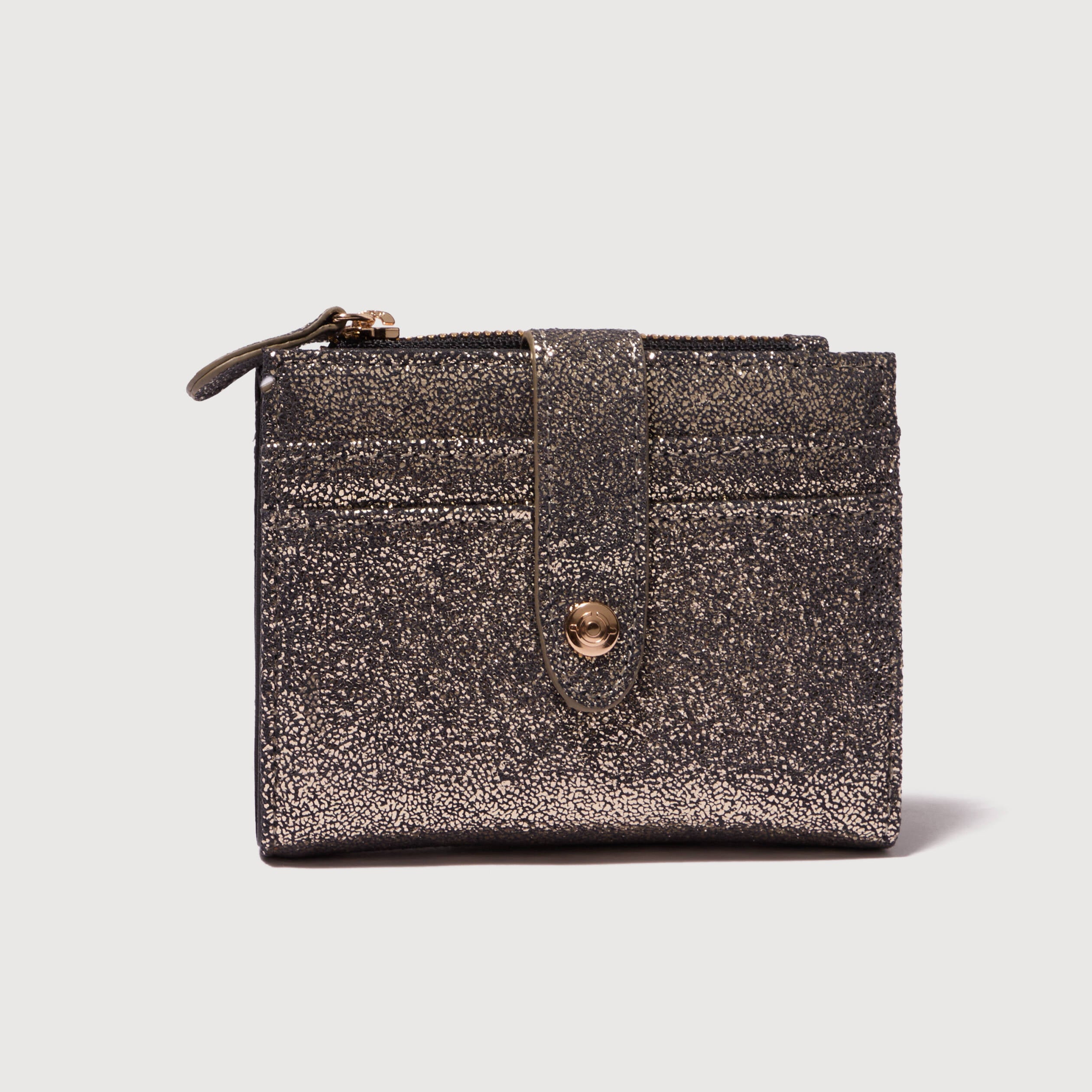 Porte-monnaie avec doublure gris fonc&eacute; femme