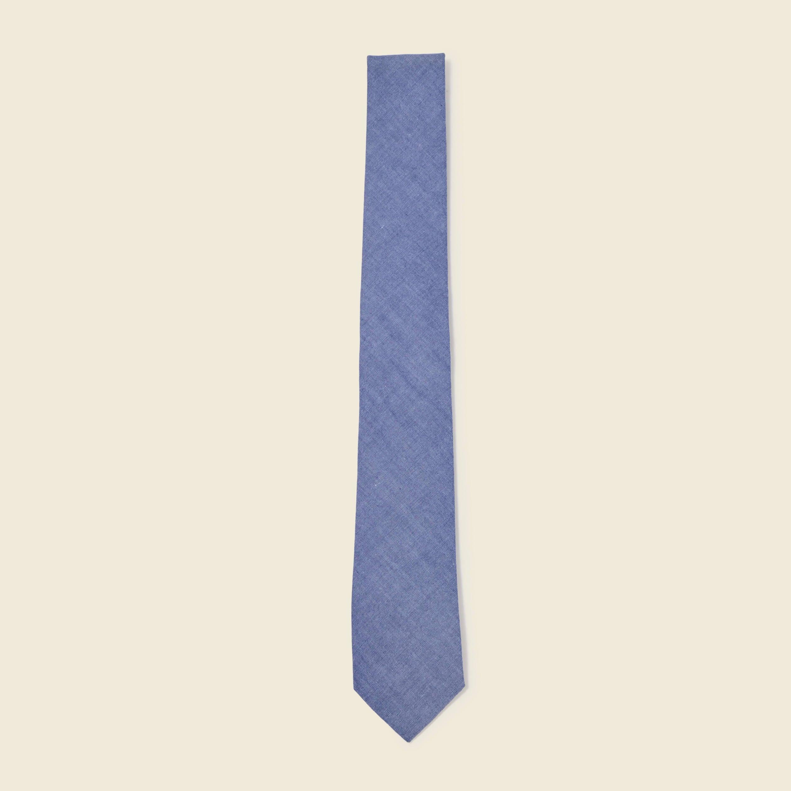Cravate en coton bleu gris homme