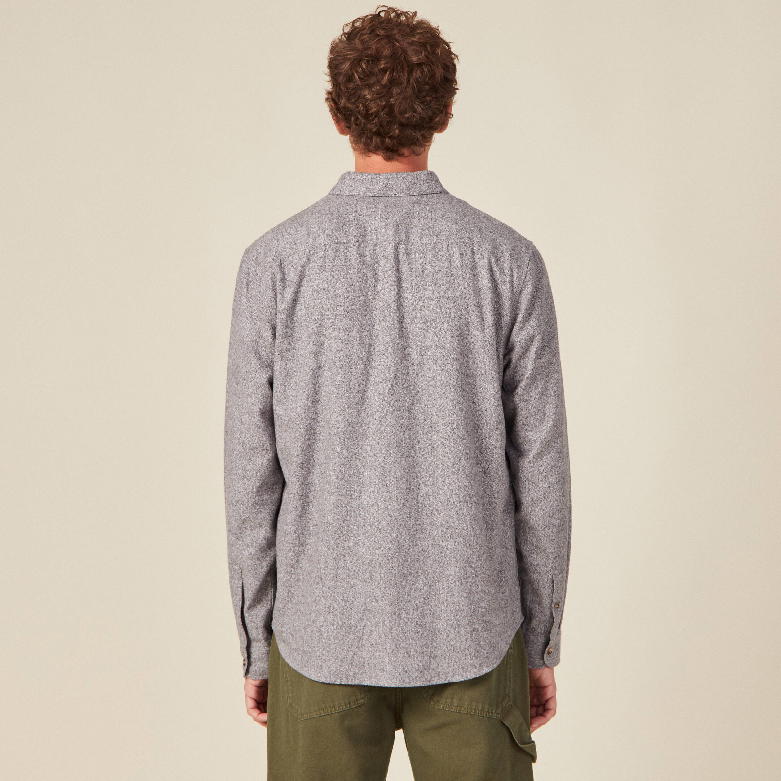 Chemise manches longues ecru homme