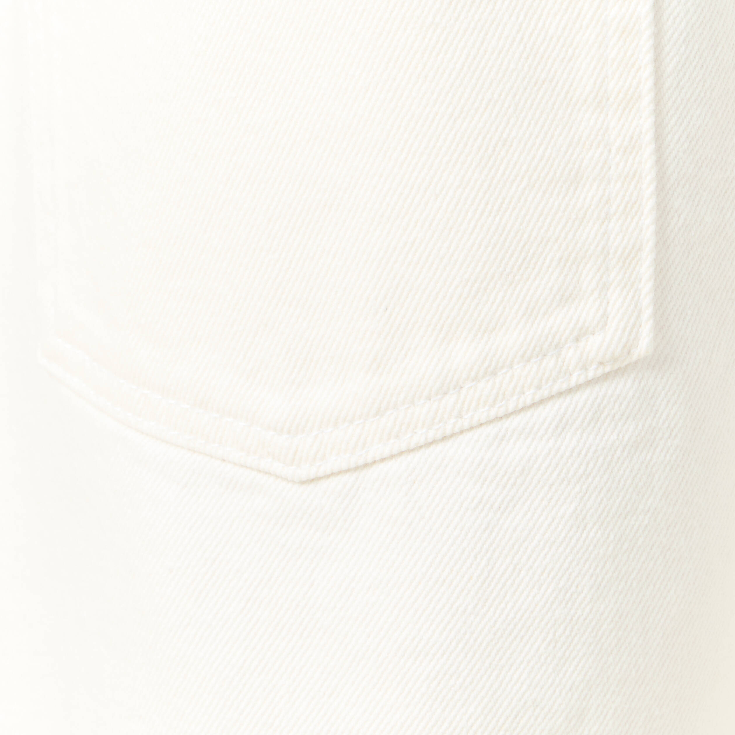 Bermuda droit en jean denim blanc homme
