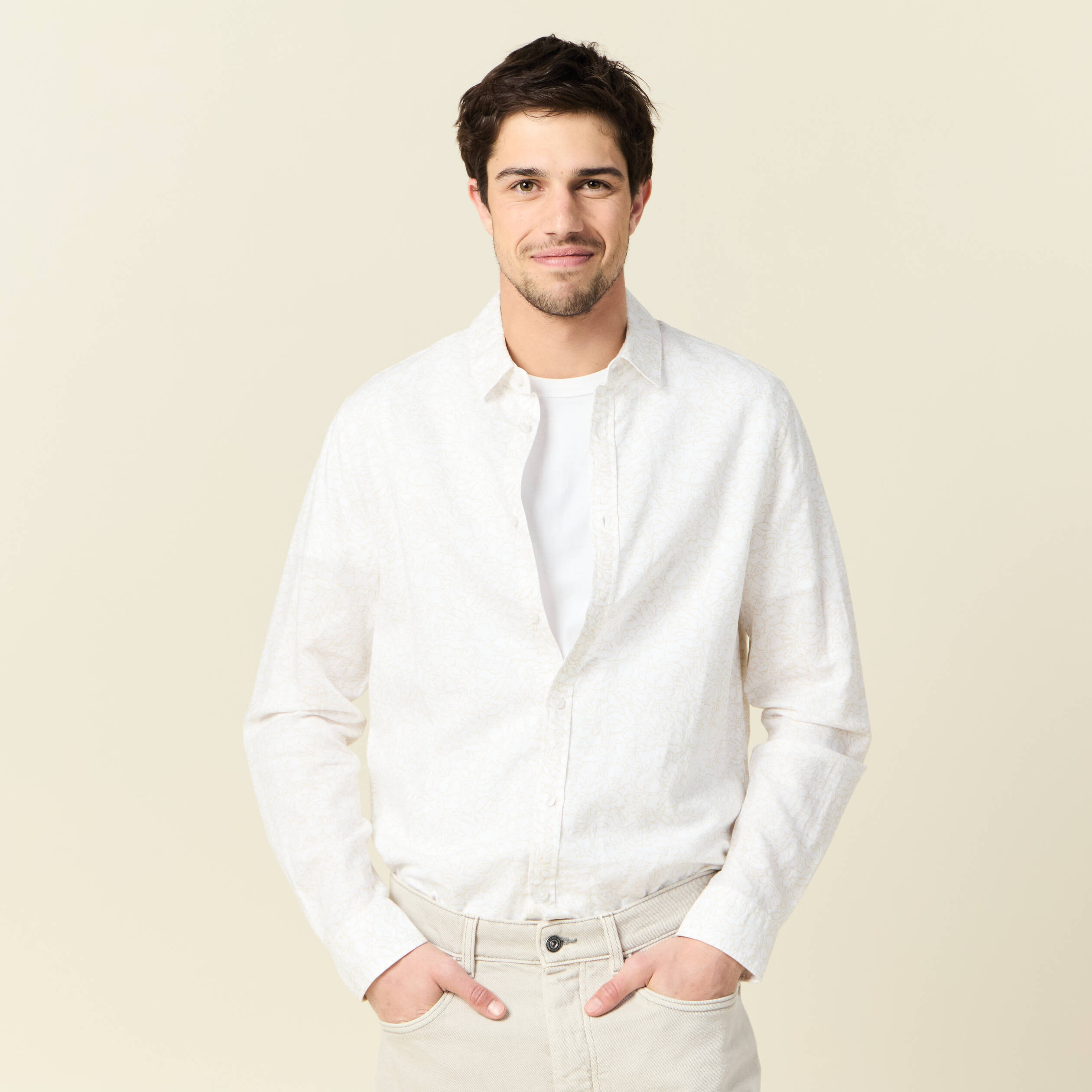 chemise manches longues blanc homme Chemise manches longues blanc homme