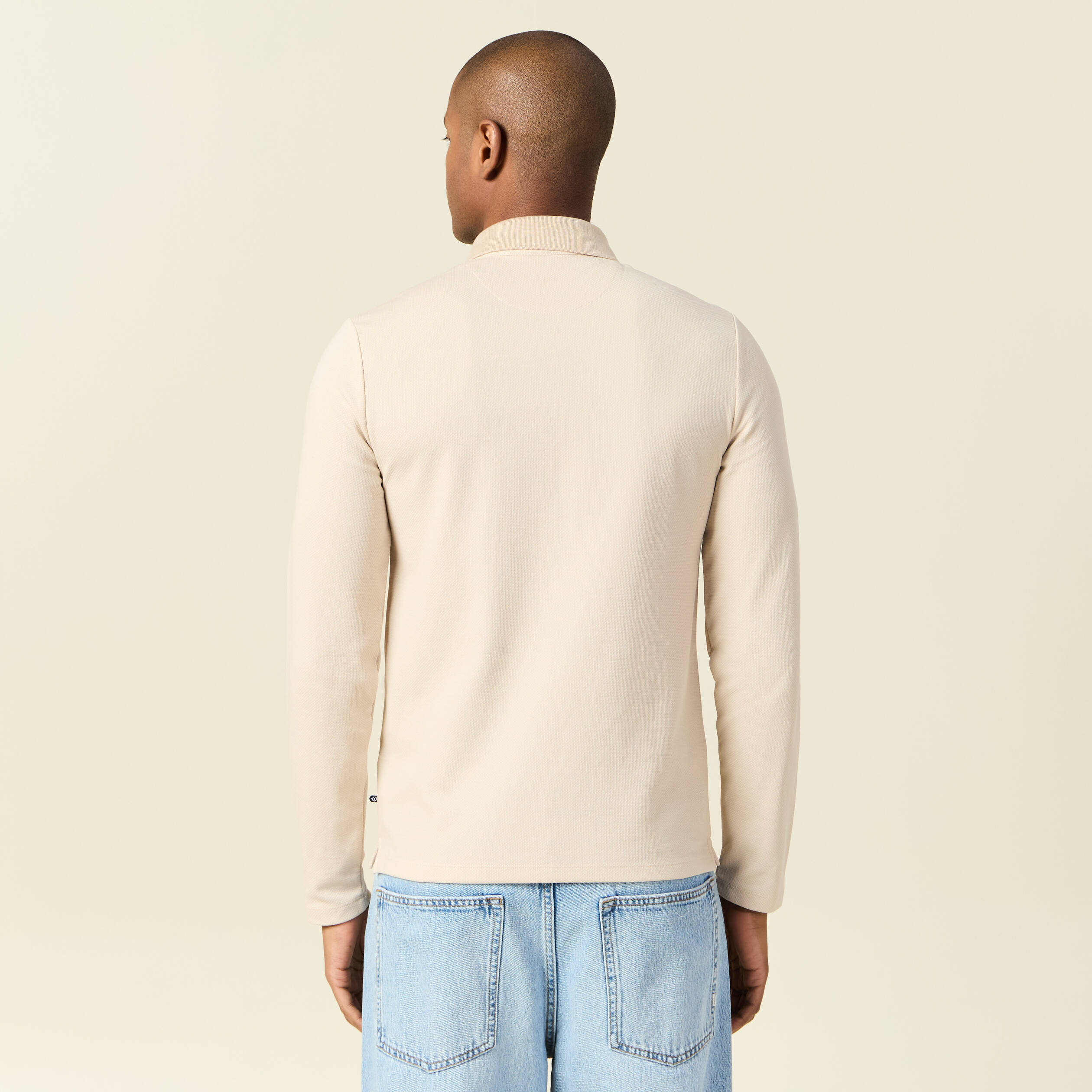 polo manches longues sable homme Polo manches longues sable homme