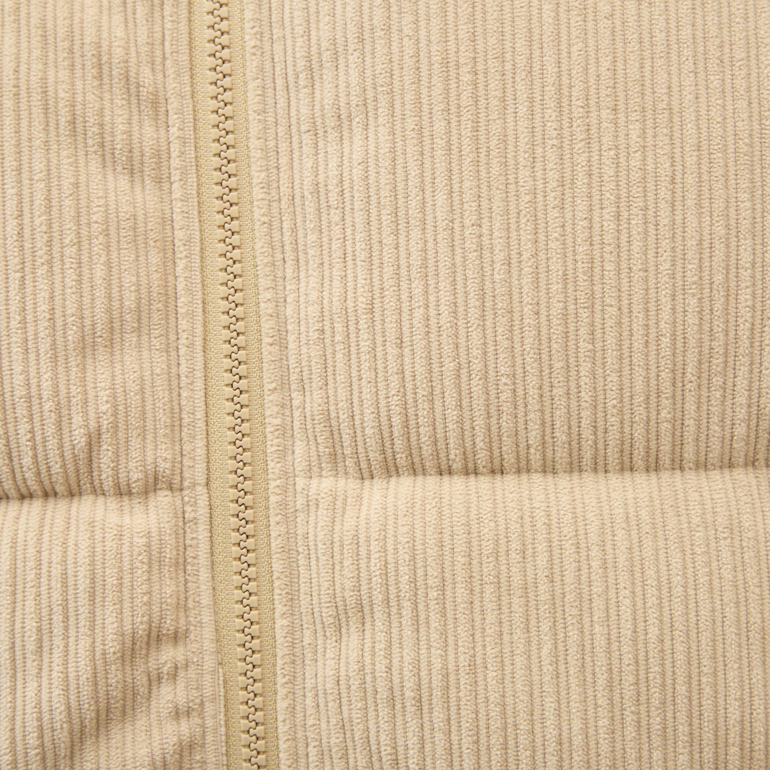 Doudoune manches longues en velours beige homme