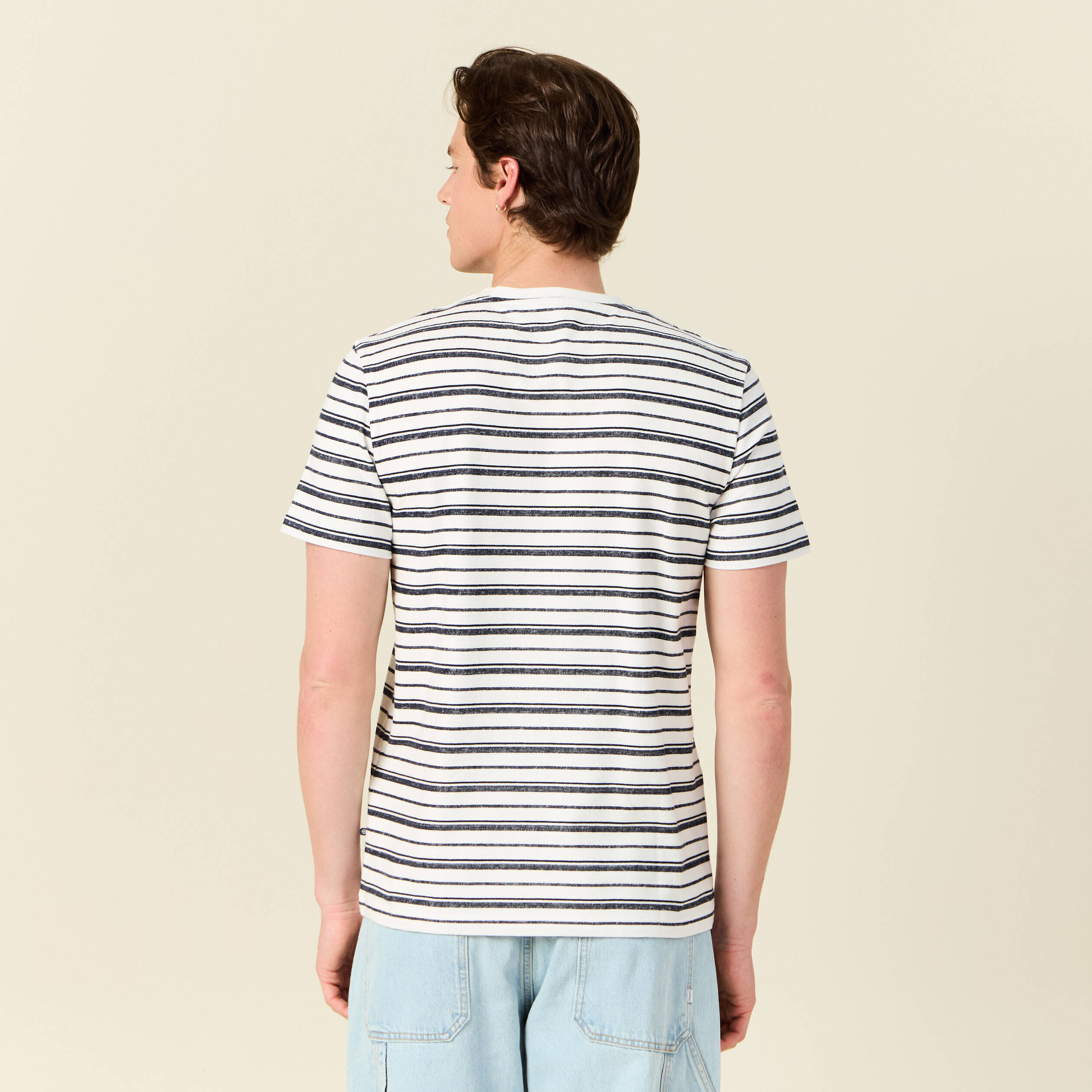 t shirt manches courtes ecru homme T-shirt manches courtes ecru homme