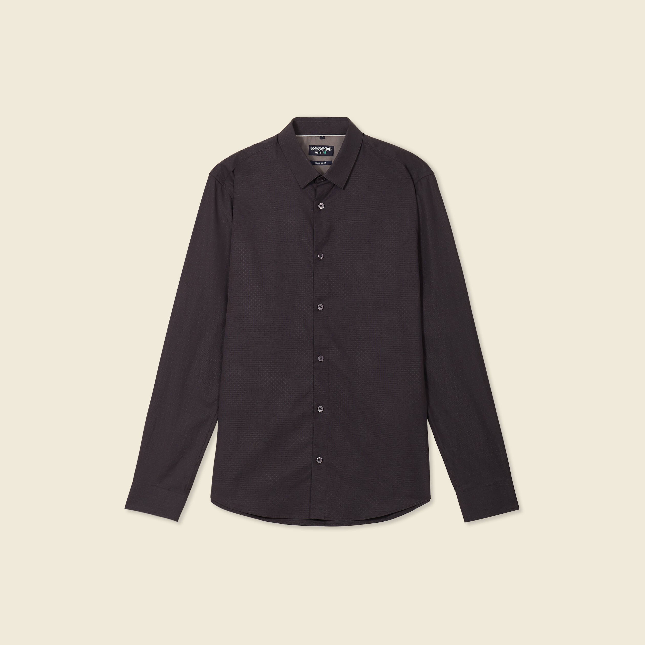 chemise manches longues gris fonce homme Chemise manches longues gris foncé homme