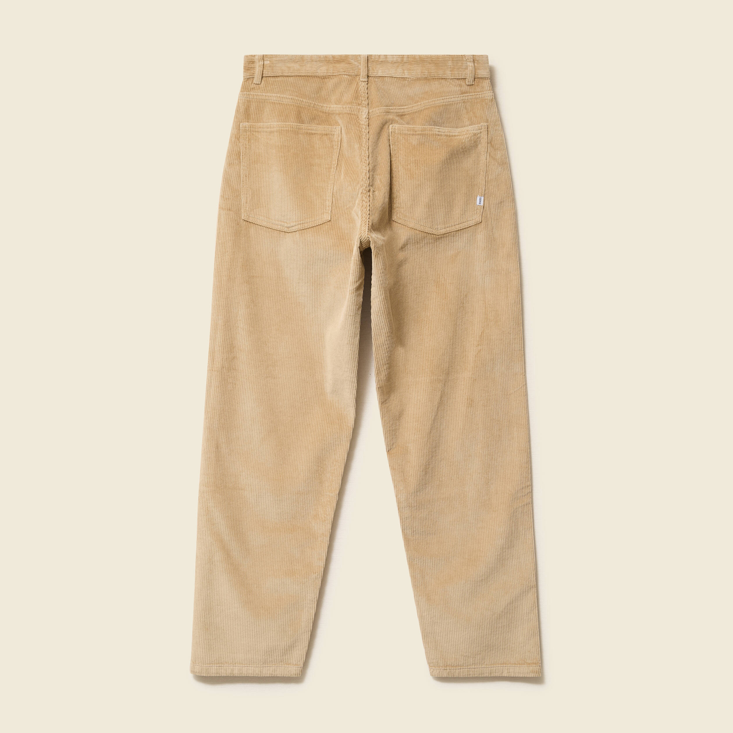 Pantalon droit en velours longueur 32 beige homme