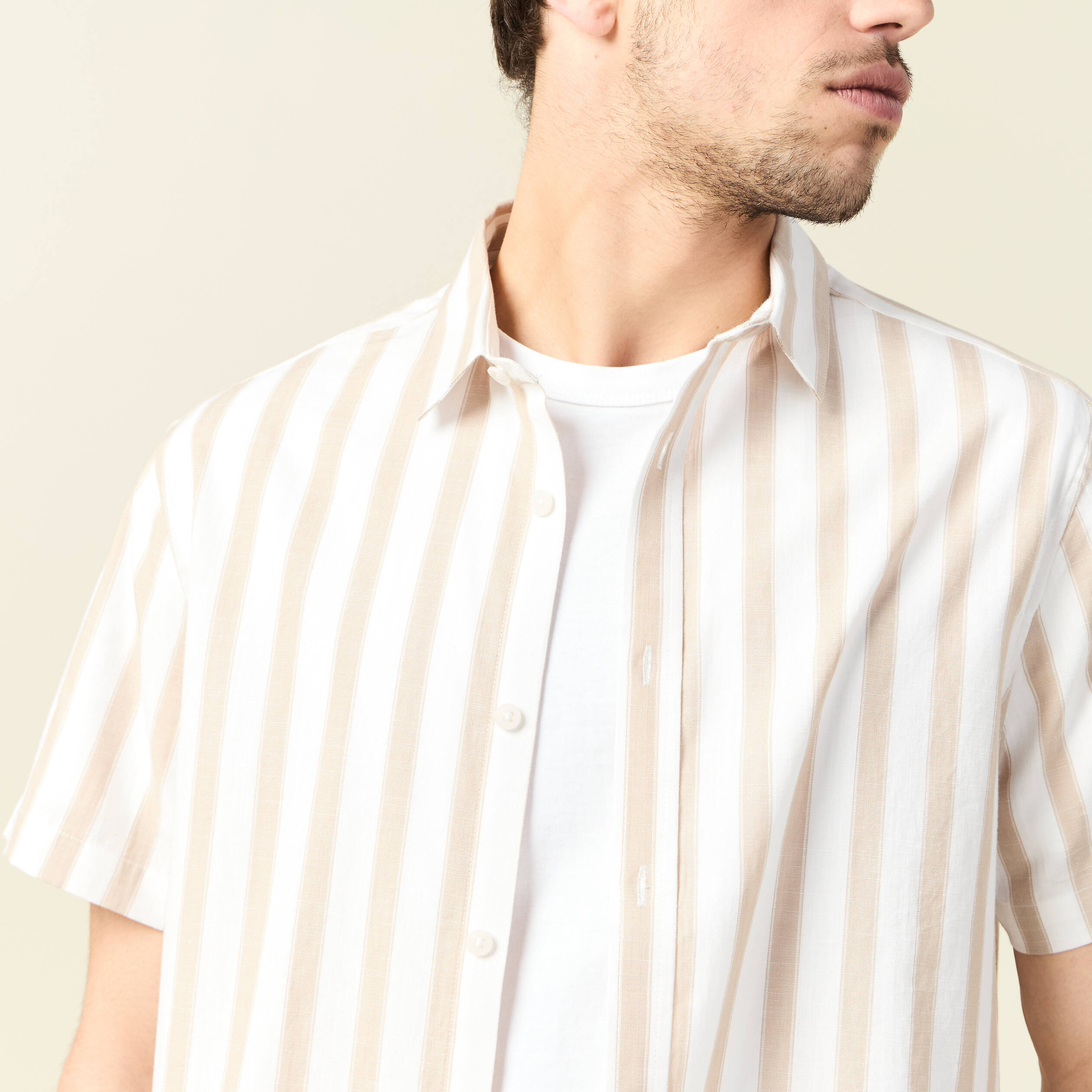 chemise manches courtes sable homme Chemise manches courtes sable homme