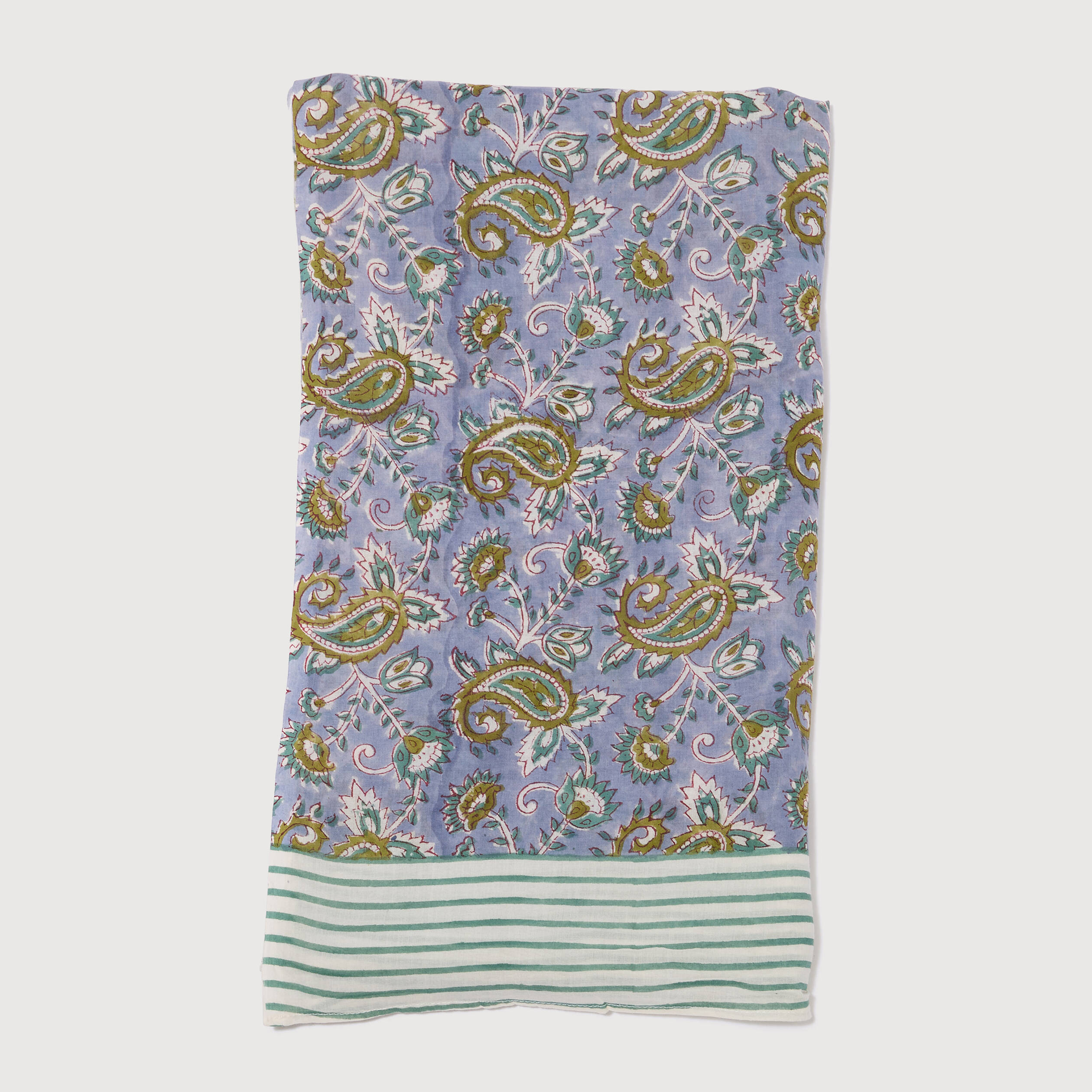 Foulard en coton bleu ciel femme