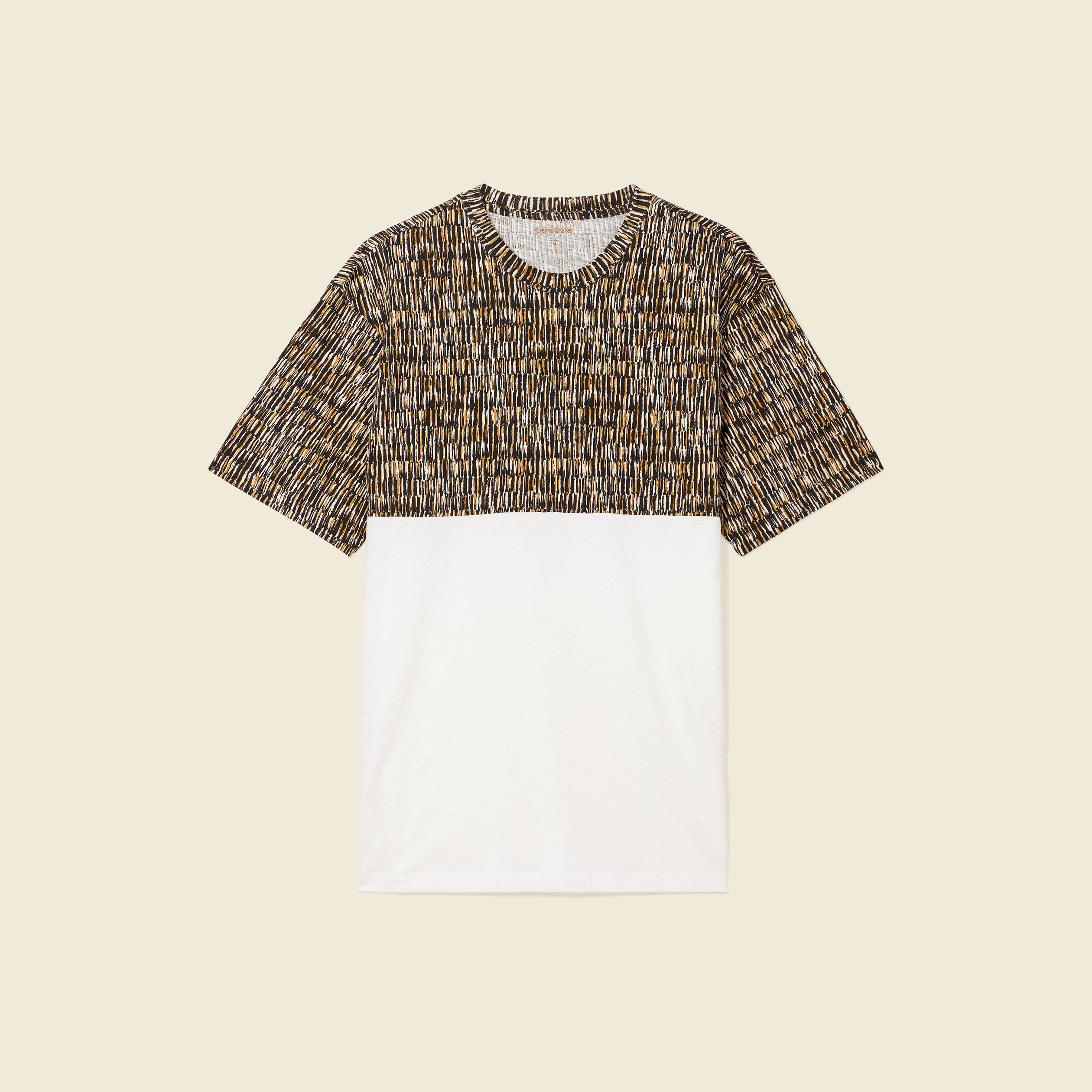 T-shirt manches courtes ecru homme