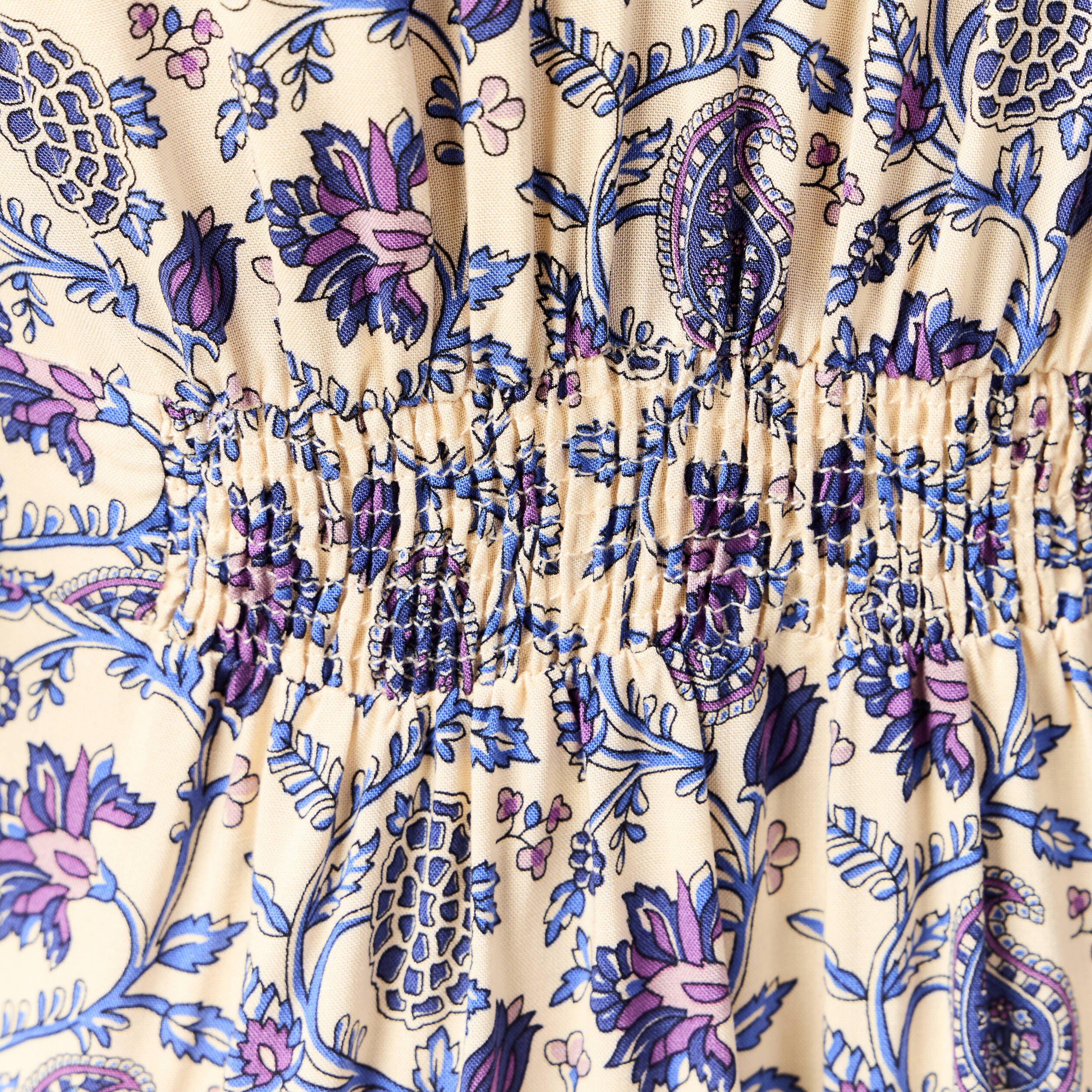 robe col v manches courtes bleu femme Robe col V manches courtes bleu femme
