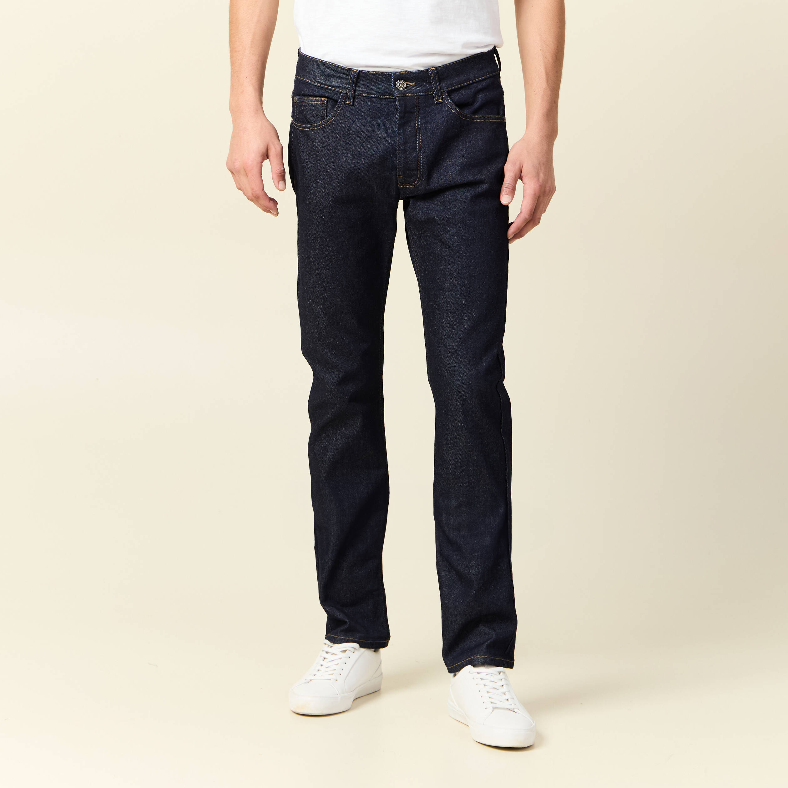 Jeans straight fabriqué en France denim brut rinse homme Vibs