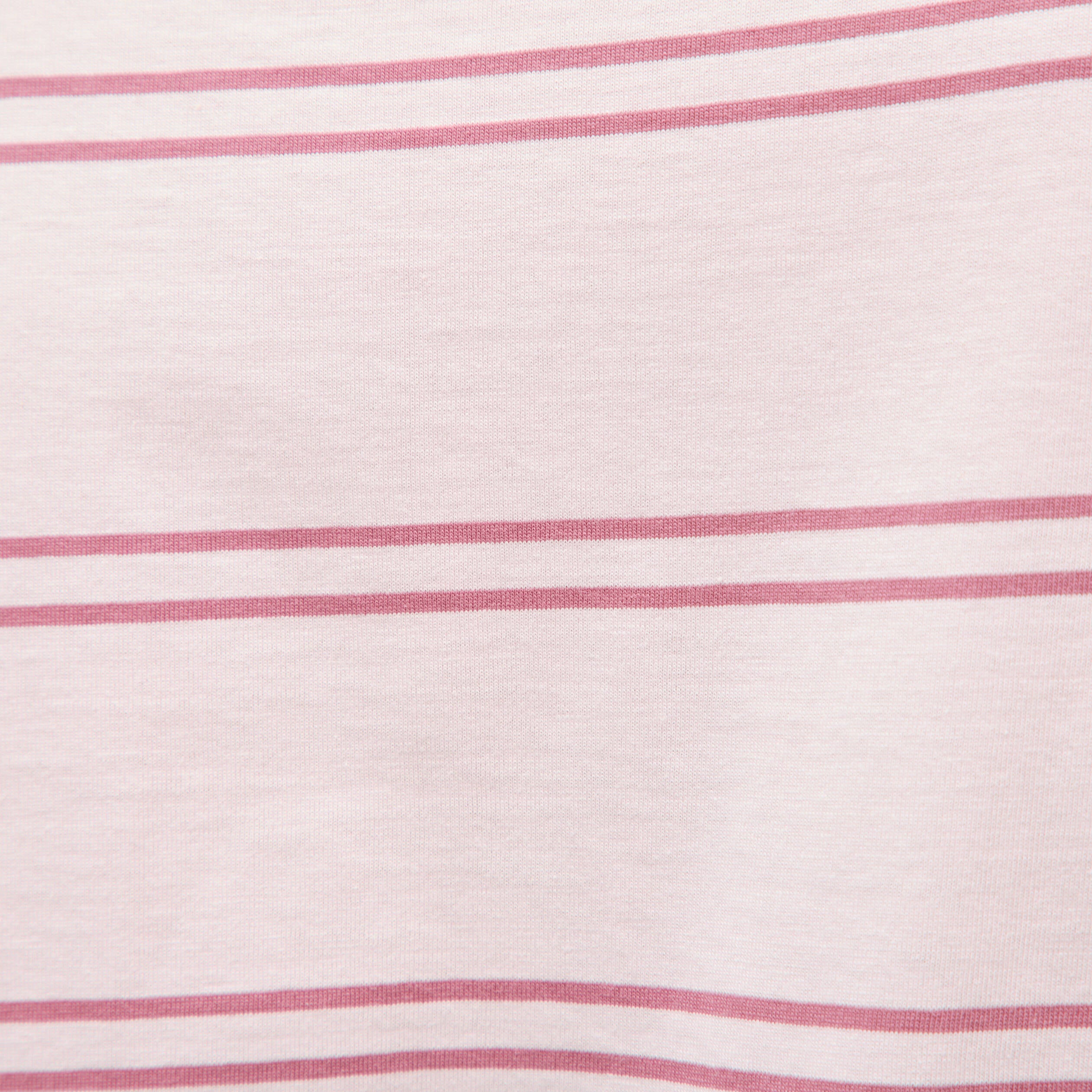 T-shirt ample ray&eacute; avec broderie rose clair homme
