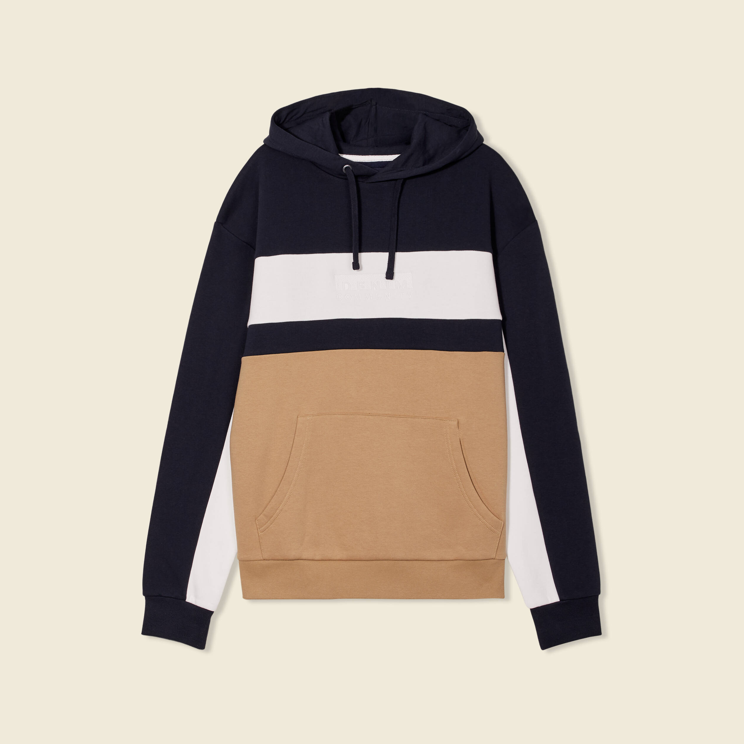Sweat &agrave; capuche 1 poche bleu marine homme