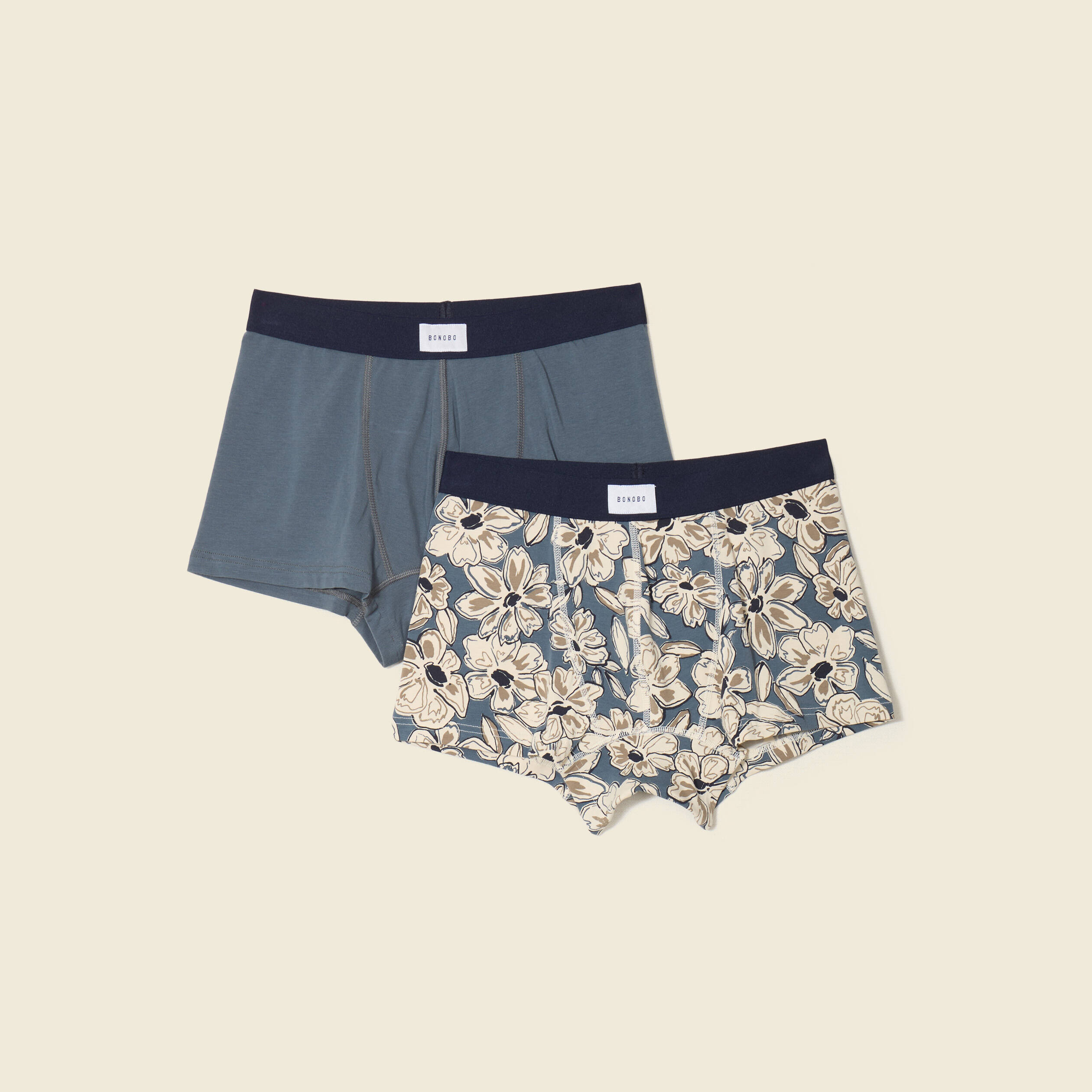 lot 2 boxers vert fonce homme Lot 2 boxers vert foncé homme
