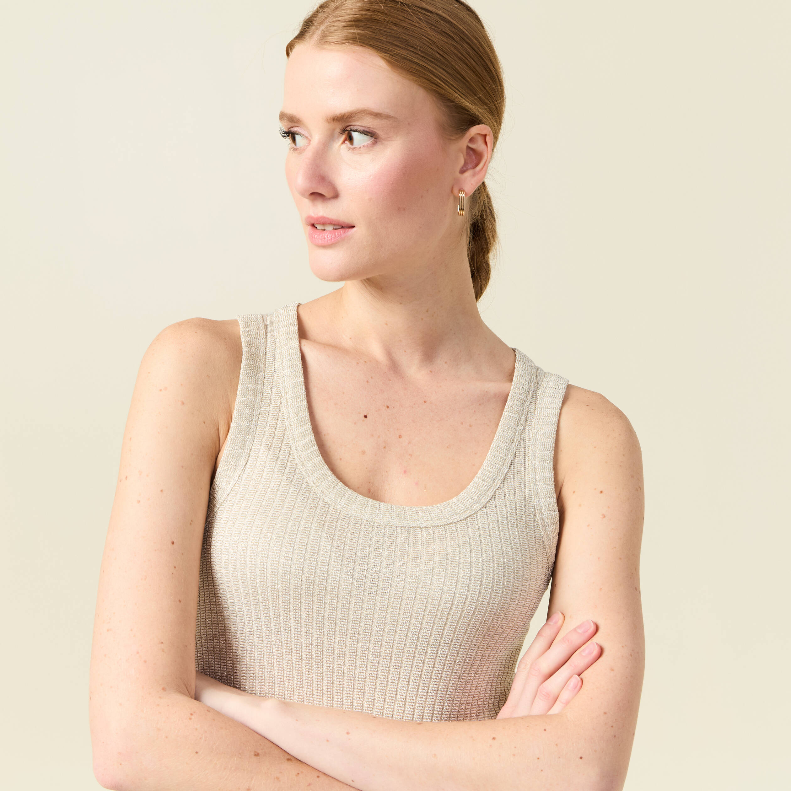 debardeur sans manches beige femme Débardeur sans manches beige femme