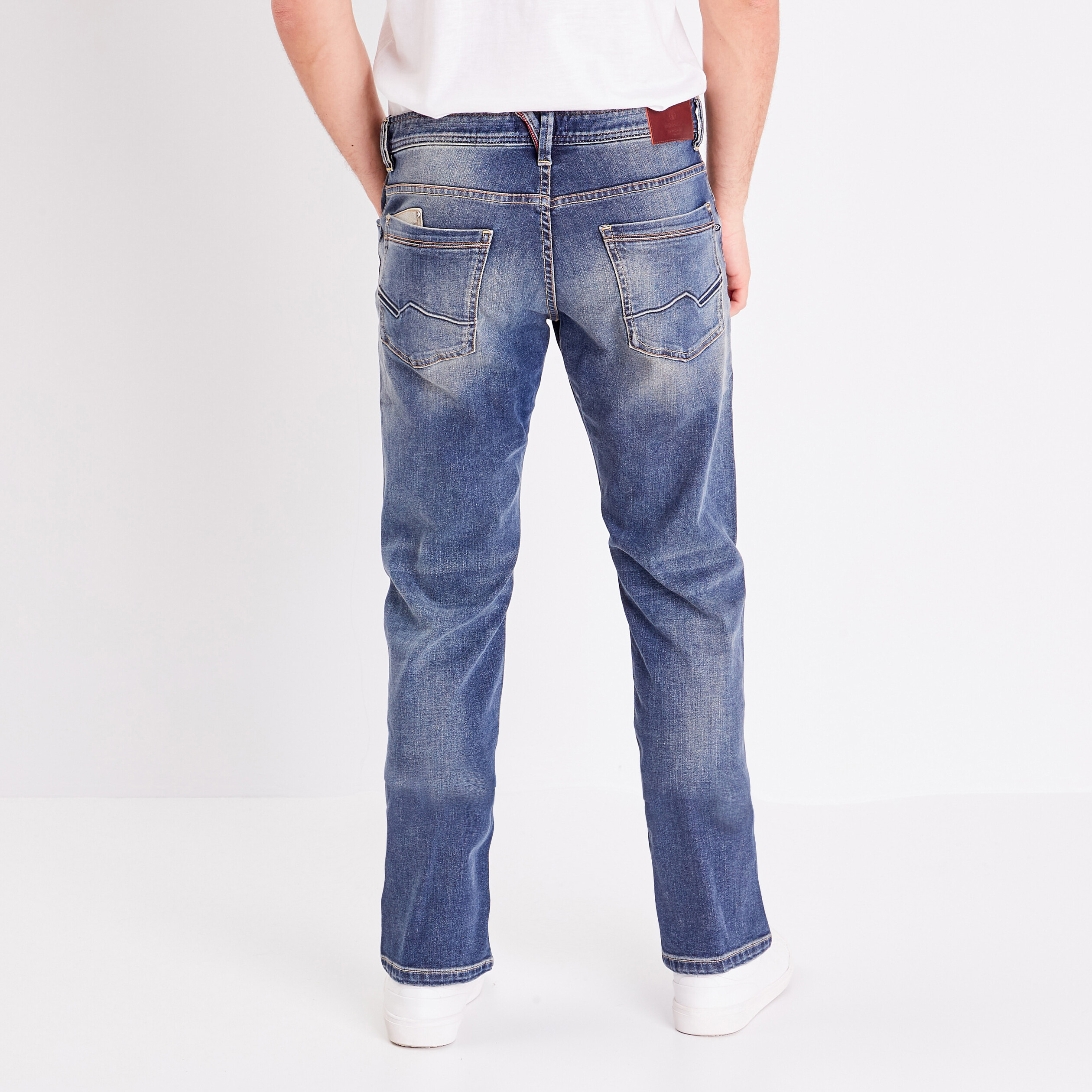 Jean effet usé clearance homme