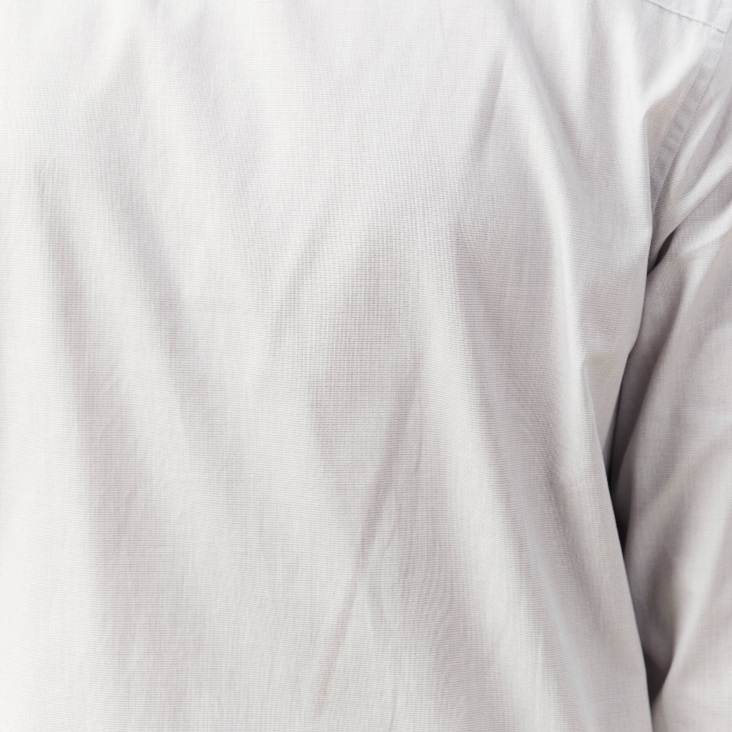 Chemise en coton manches longues gris fonc&eacute; homme