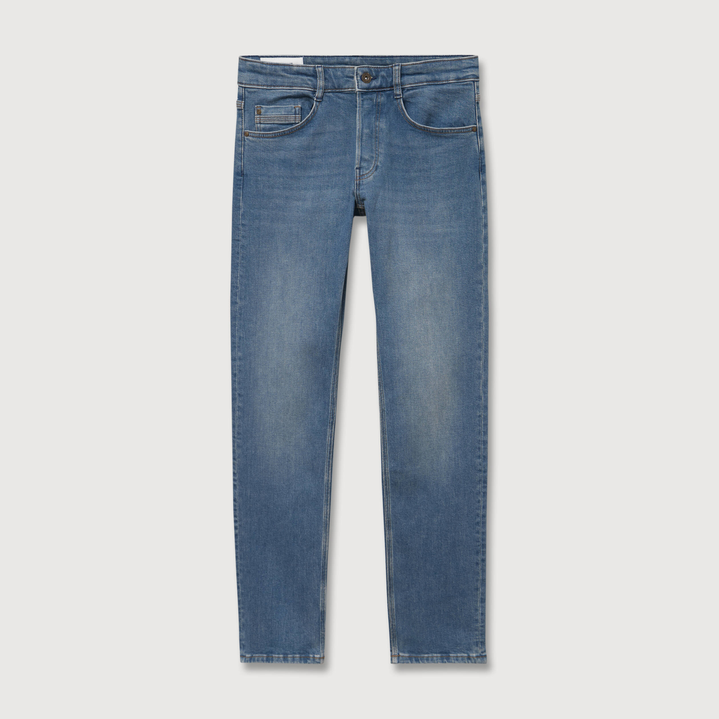 Jeans straight longueur 34 denim double stone homme