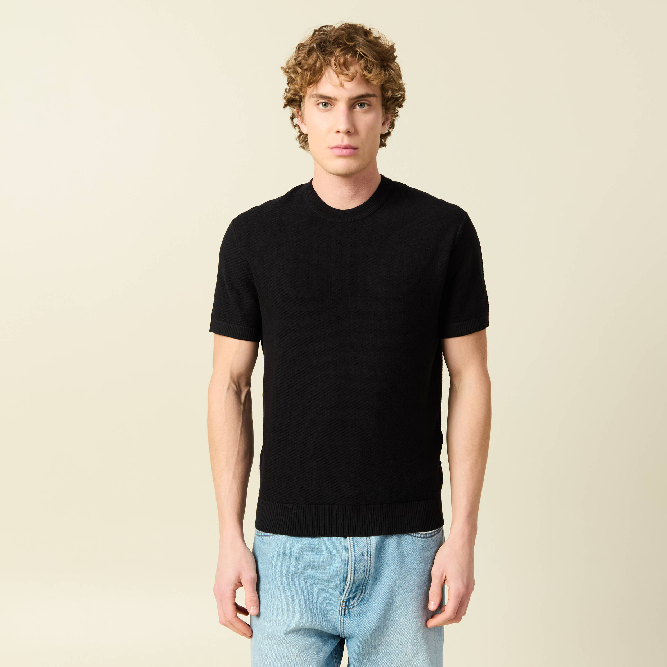 T-shirt en coton noir homme