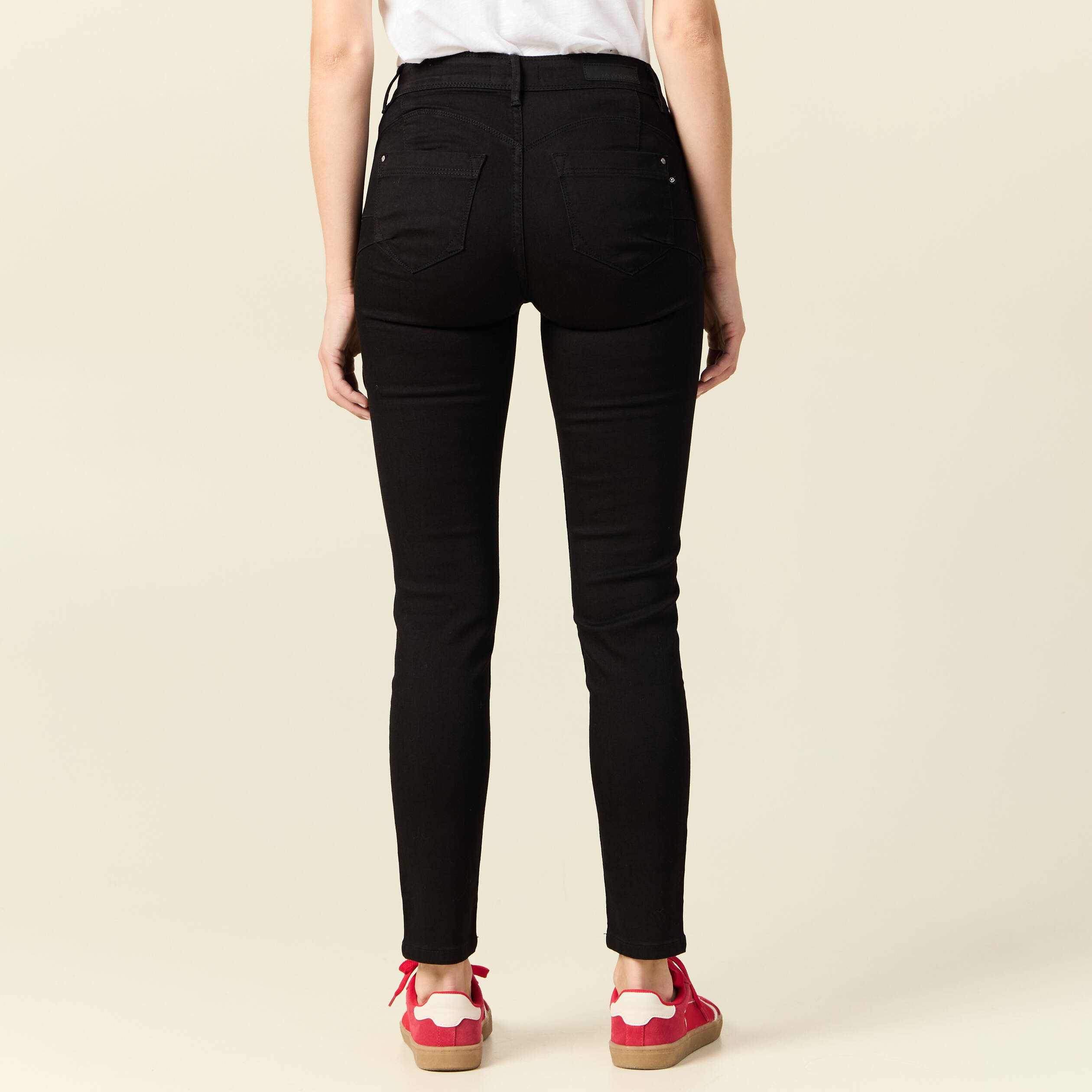 jeans skinny push up 78eme denim noir femme Jeans skinny push up 7/8ème denim noir femme