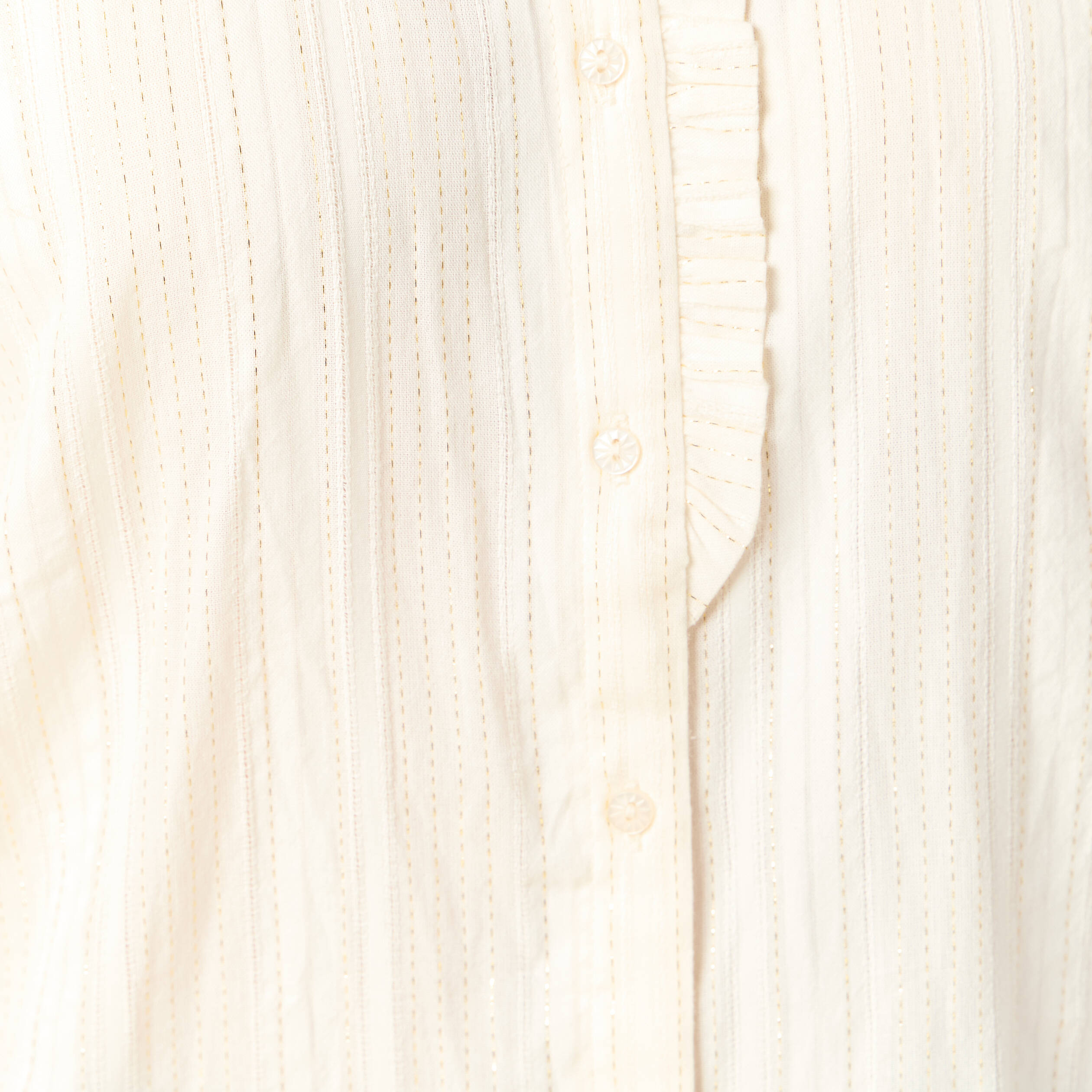 Chemise manches longues creme femme