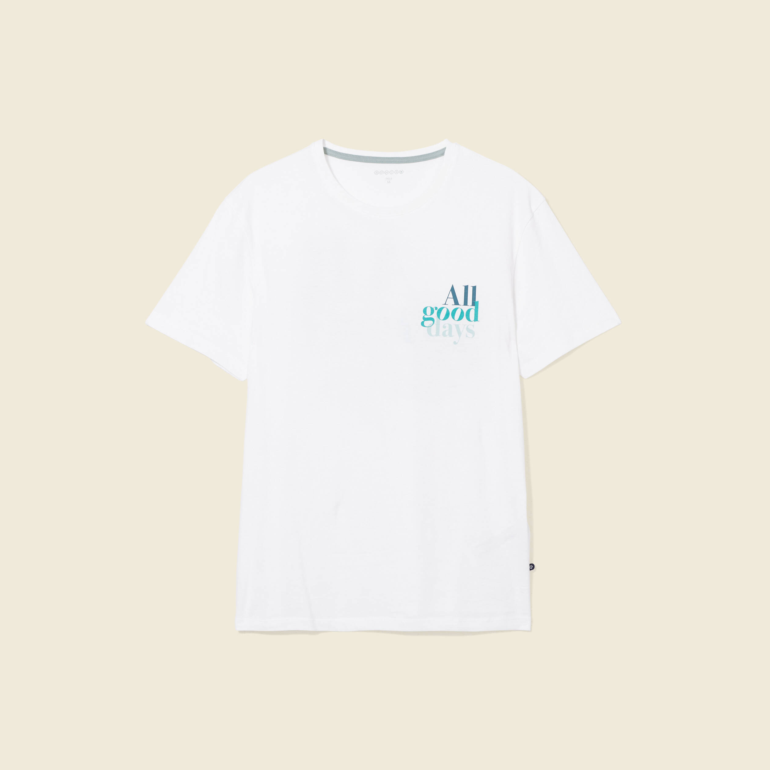 T-shirt manches courtes ecru homme