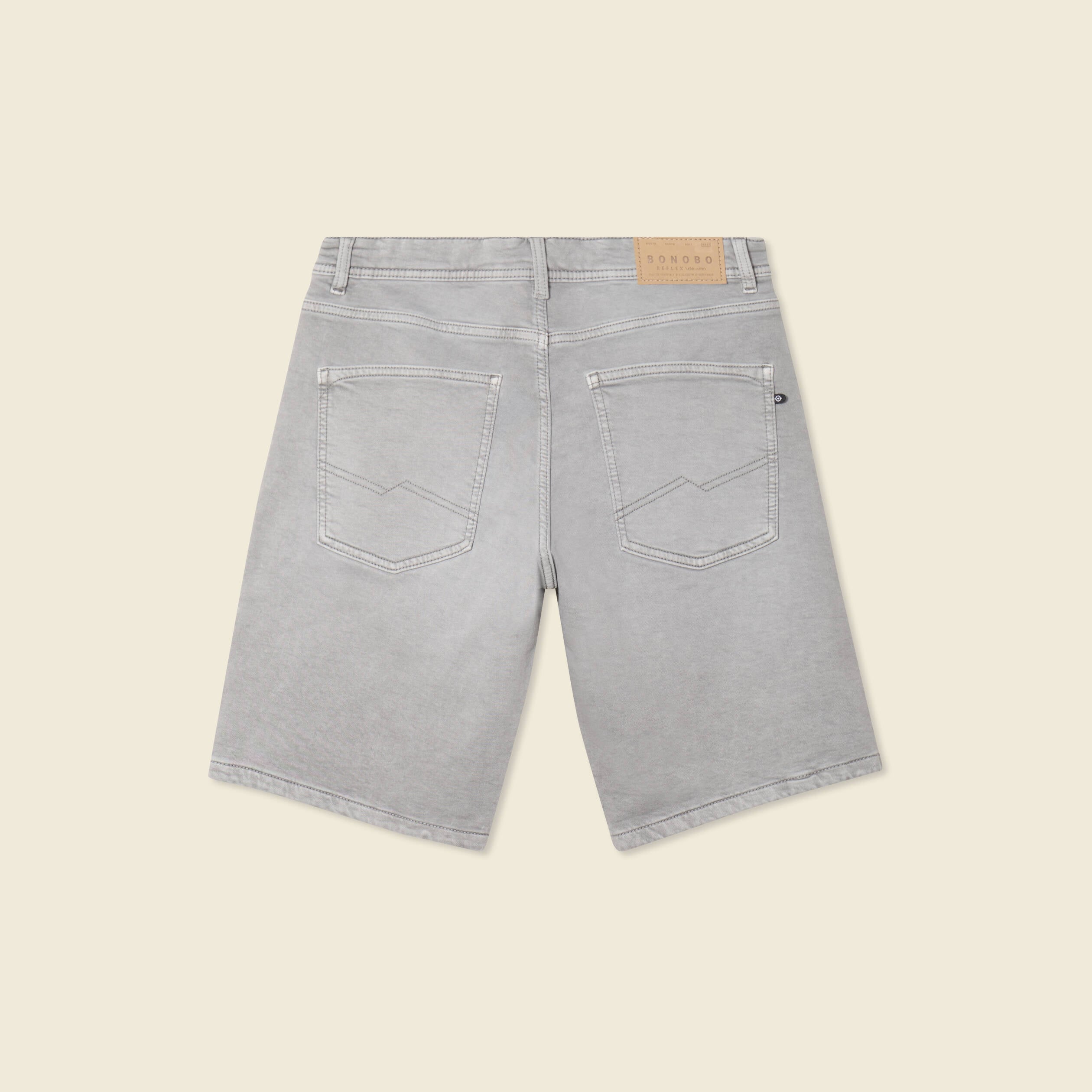 Bermuda en jeans denim gris homme