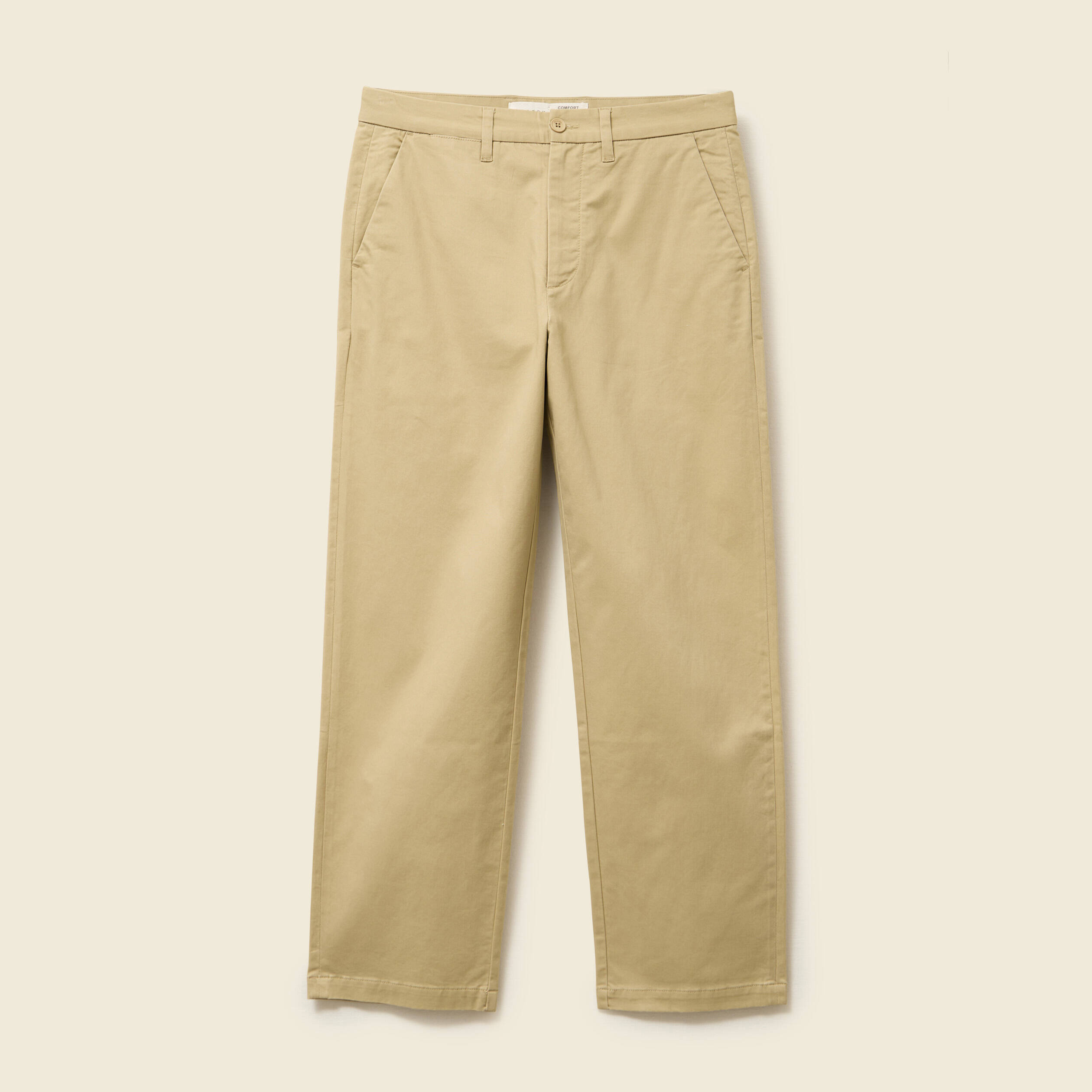 Chino coupe straight beige homme