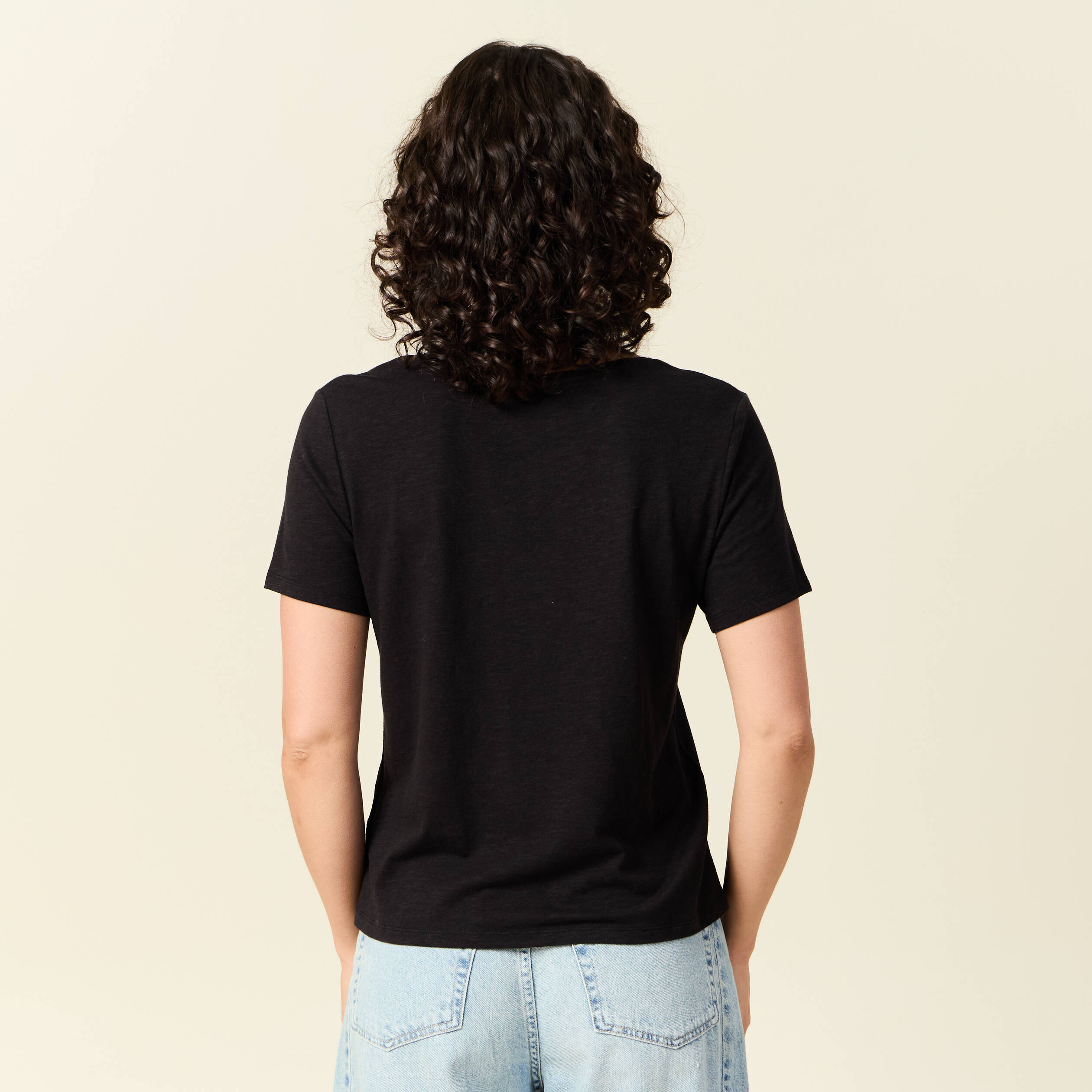 t shirt manches courtes noir femme T-shirt manches courtes noir femme